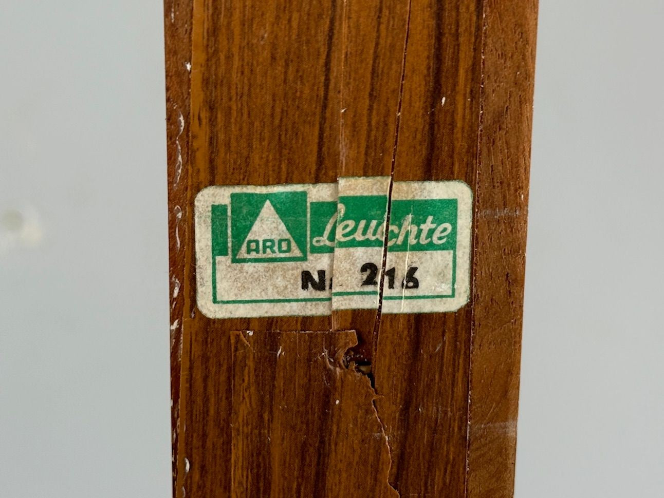 Aro Leuchten, Teak, Brass, Fabric, Scissor Wall Light, Germany, 1960s