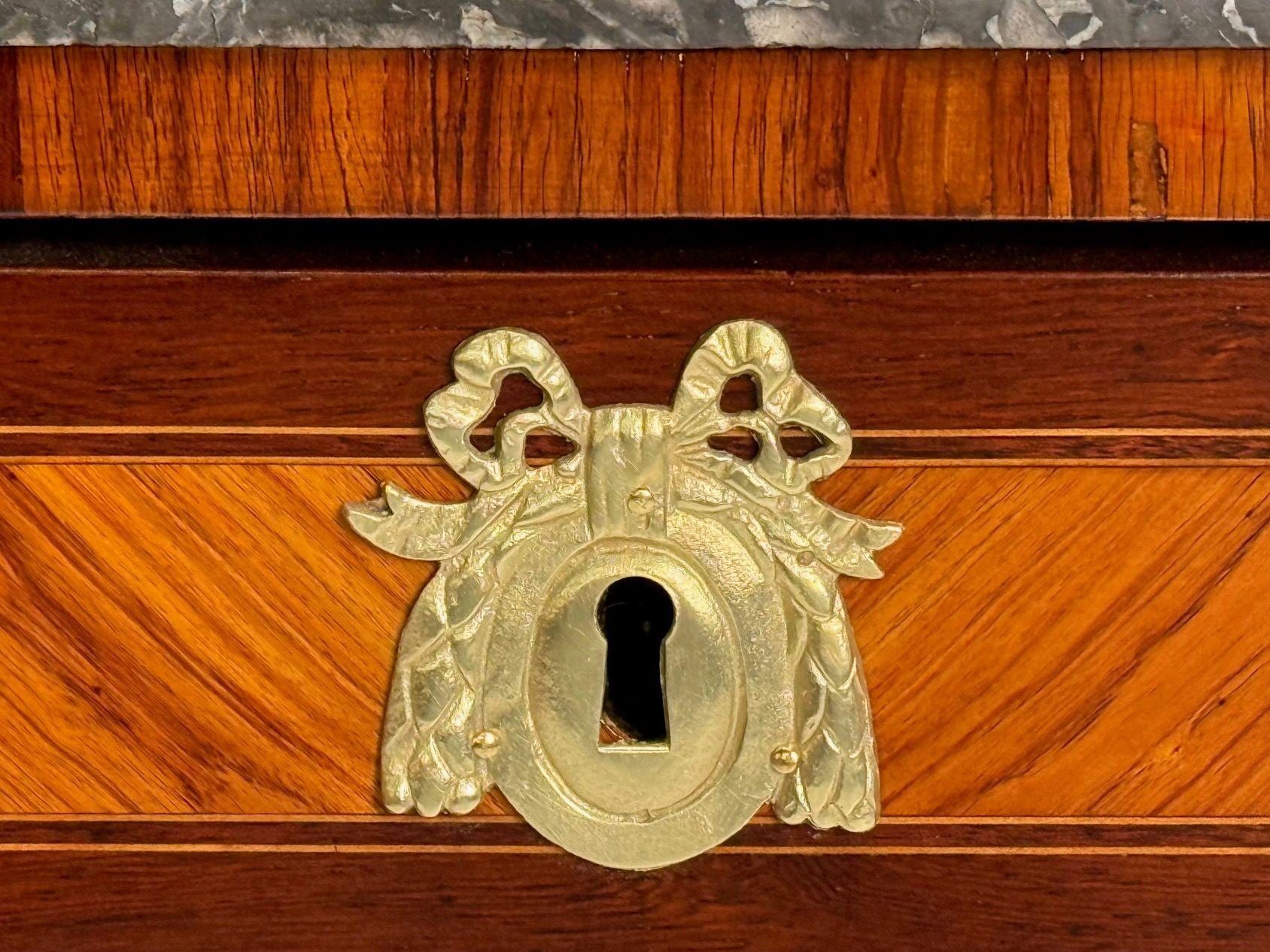 Louis XVI Style, Mahogany, Marble, Bronze, Commode, France, 19th C.