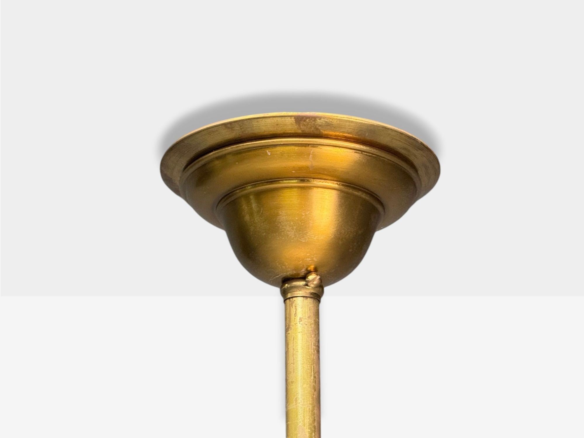 Carl Fagerlund, Brass, Glass, Pendant Lights, Sweden, 1940s