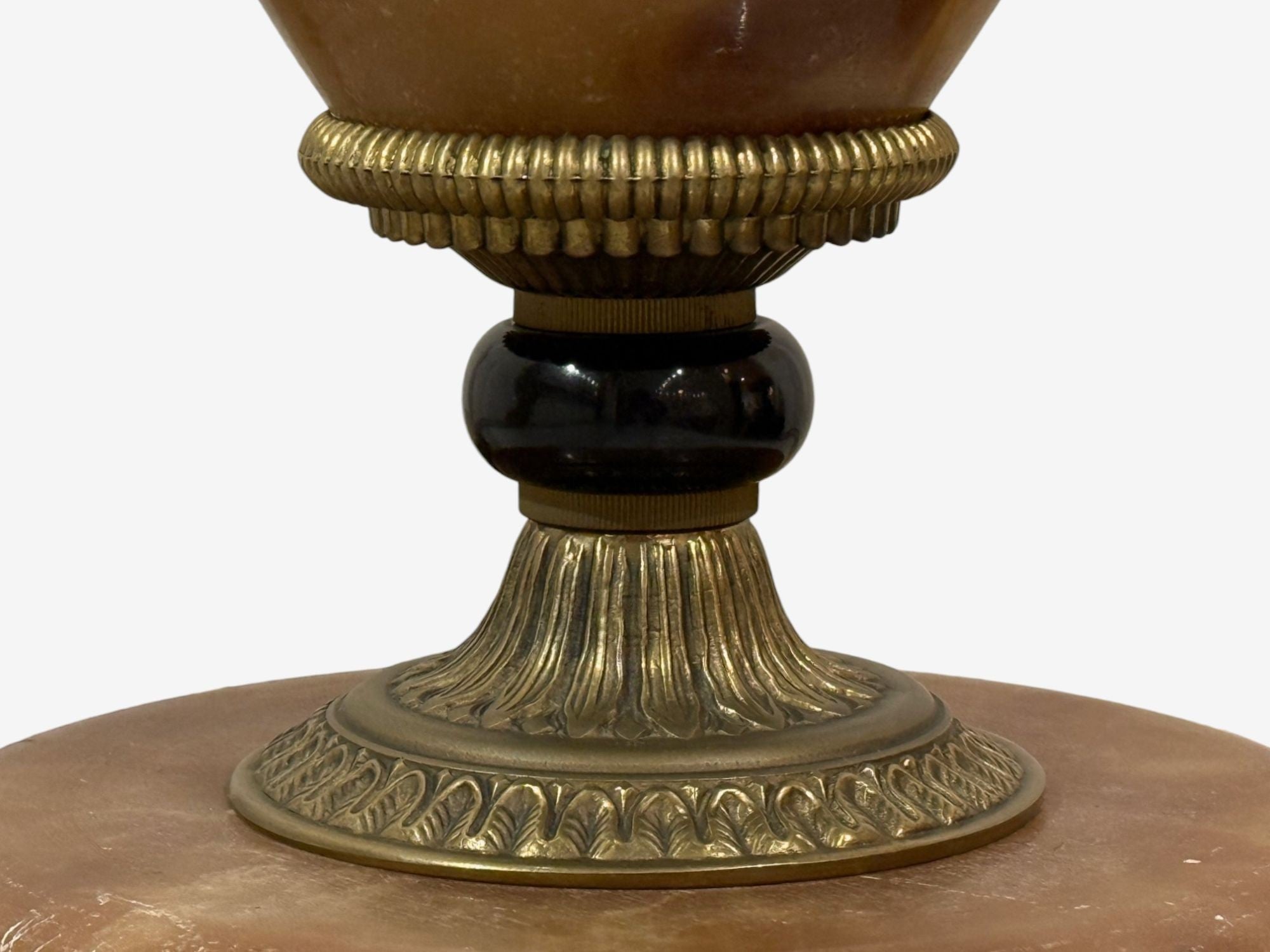 Louis XVI Style, Onyx, Bronze, Table Lamps, France, 1930s