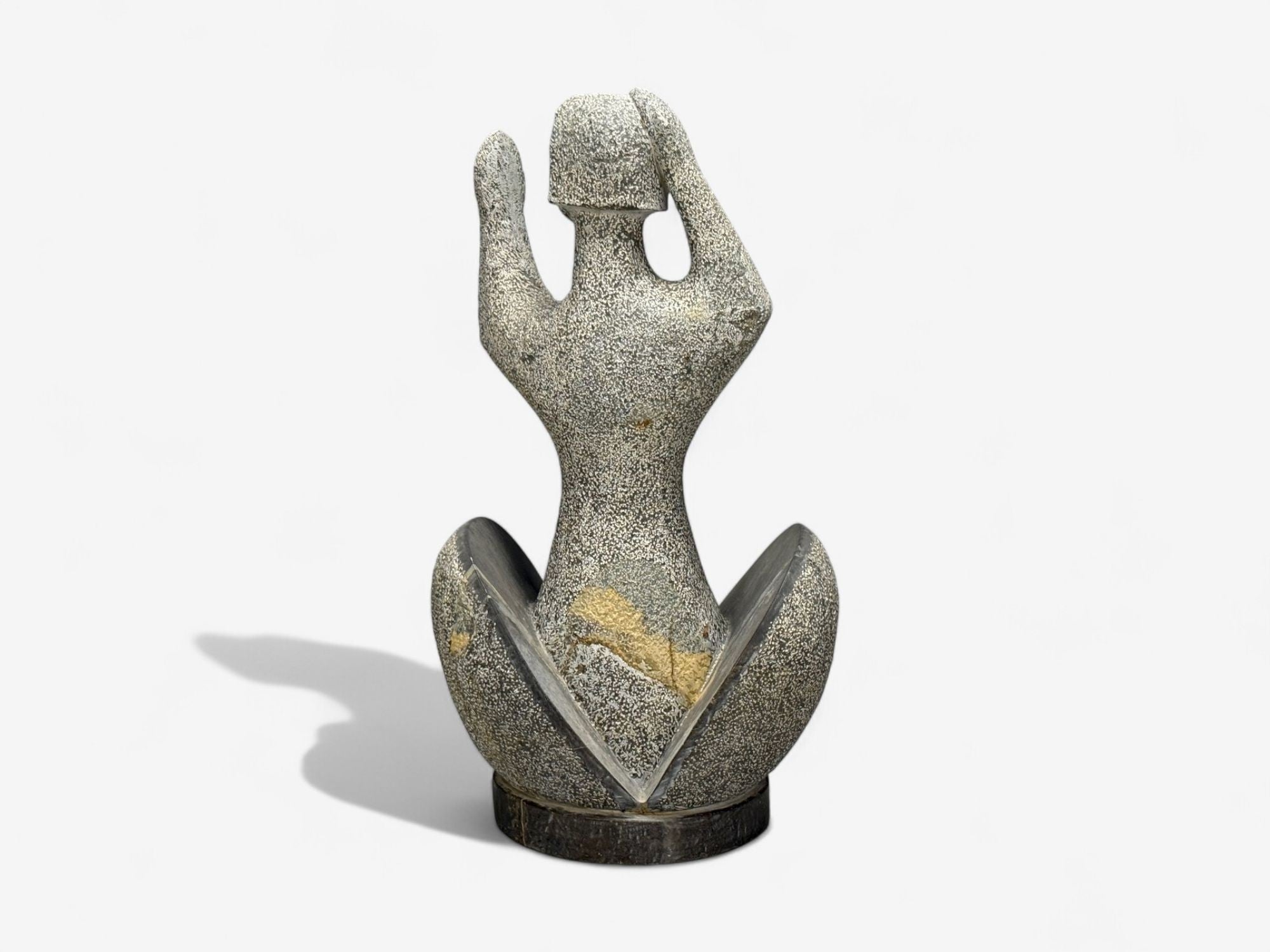 Organic Modern, Carved Stone, Nude Female Figure, USA, 1960s