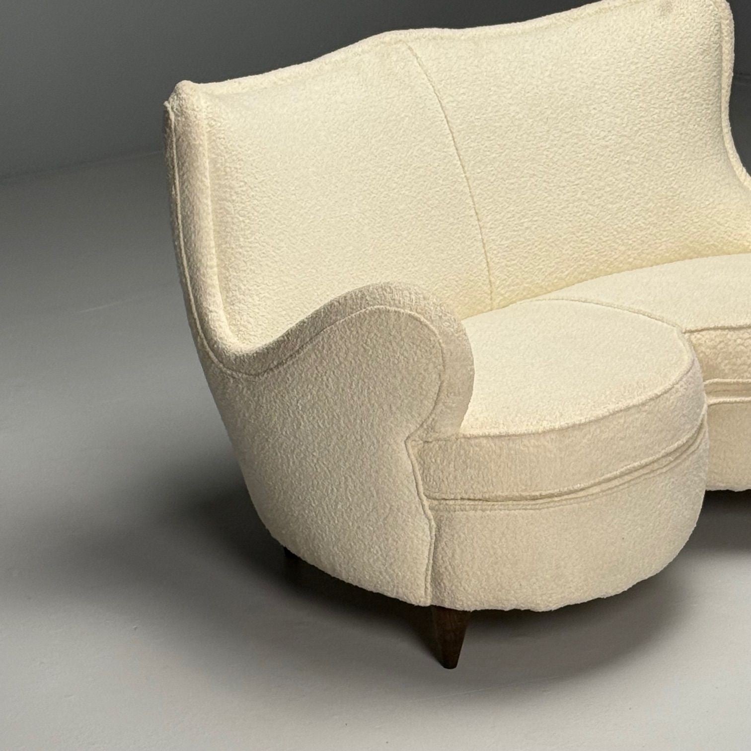 Osvaldo Borsani Attribution, Heart Sofa, Italian Mid-Century Modern, 1950s