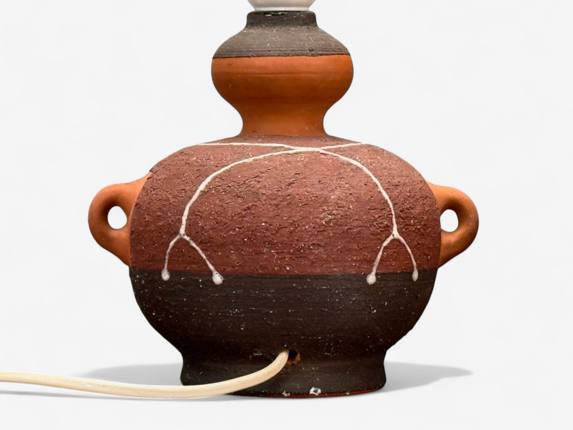 Thomas Hellström, Swedish Modern, Ceramic, Fabric, Table Lamp, Sweden, 1970s