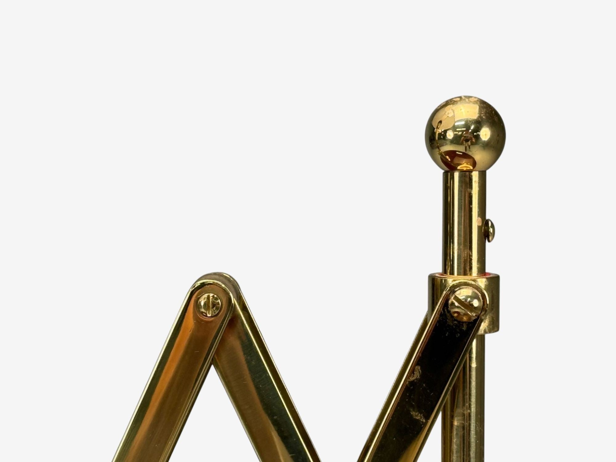 American Modern, Polished Brass, Adjustable Table Lamps, USA, 1980s