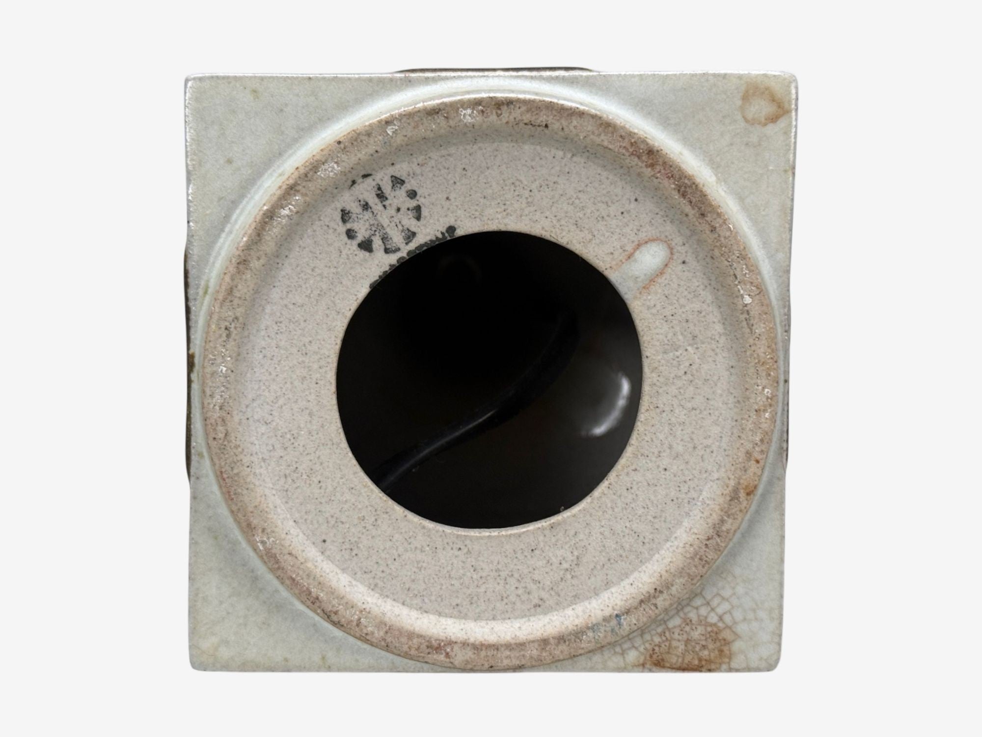 Knabstrup Attribution, Beige Stoneware, Table Lamp, Denmark, 1960s