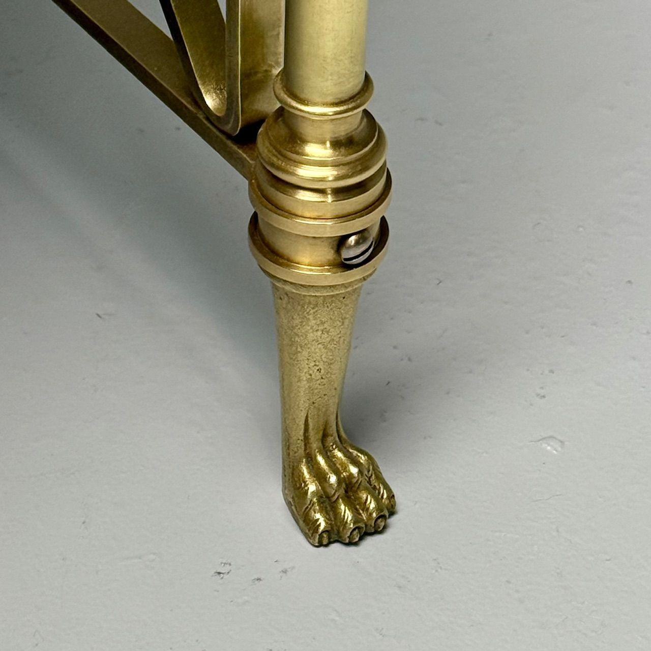 Kittinger, English Regency, Campaign Desk, Rosewood, Satinwood, Brass, USA 1950s