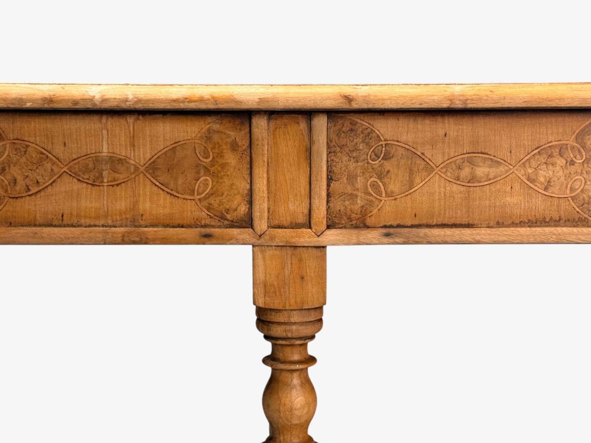 Gustavian, Bleached Wood, Barley Twist Table, Europe, 18th/19th c.