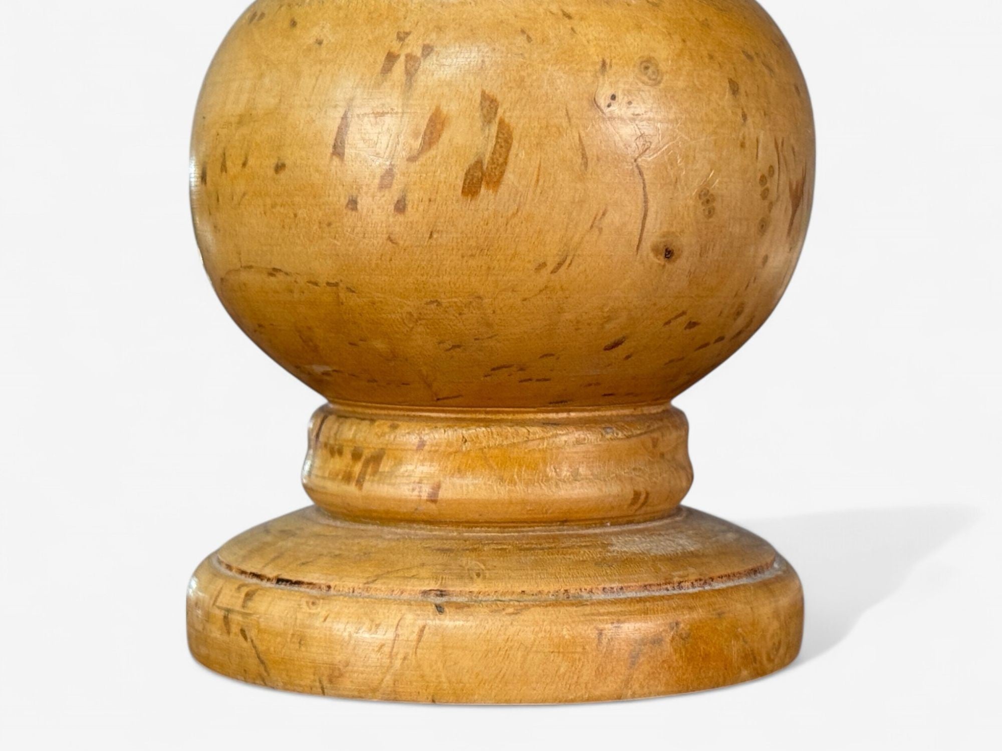 Swedish Modern, Turned Birch, Silk, Table Lamp, Sweden, 1960s