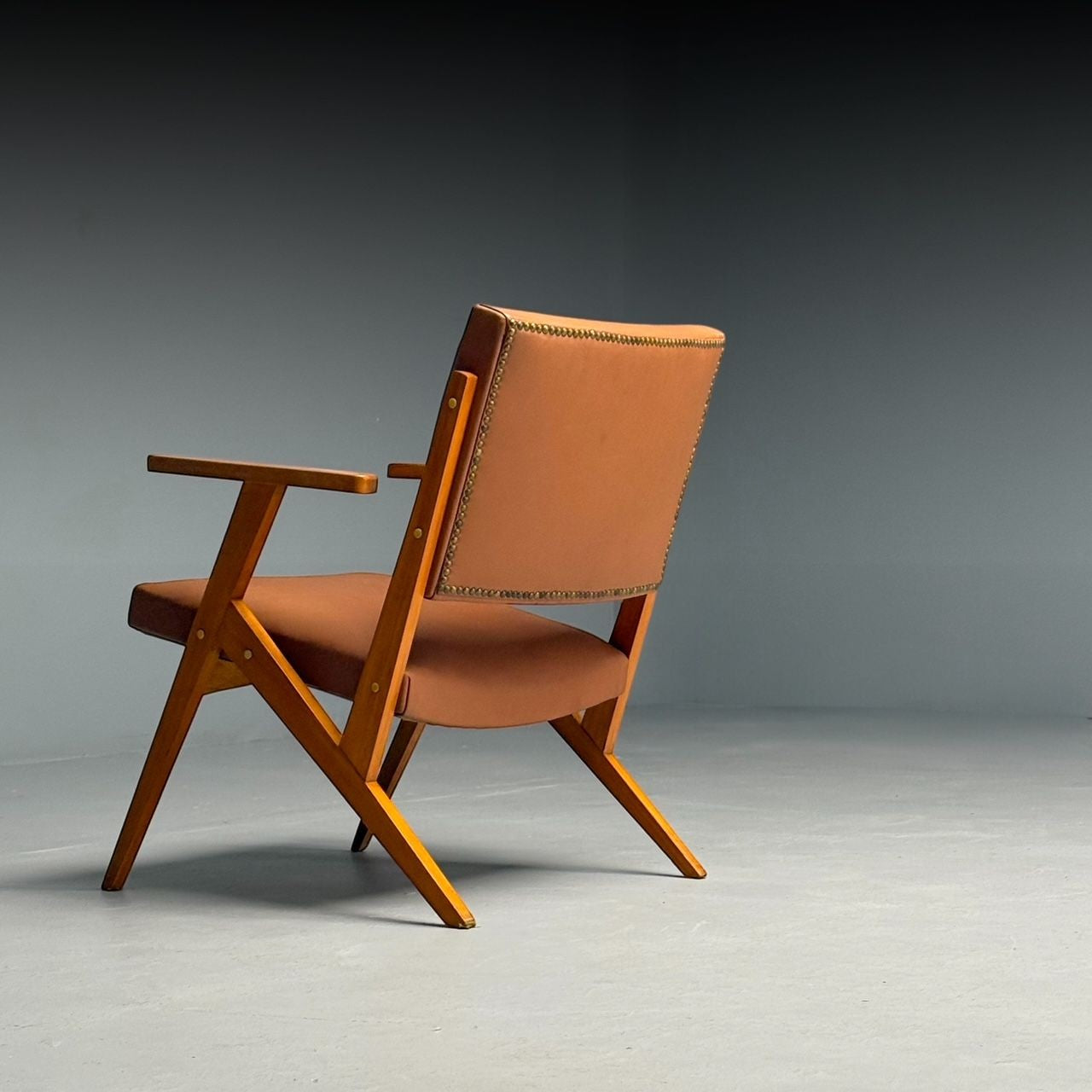 Jose Zanine Caldas, Brazilian Mid-Century Modern, Lounge Chair, Leather, 1950s