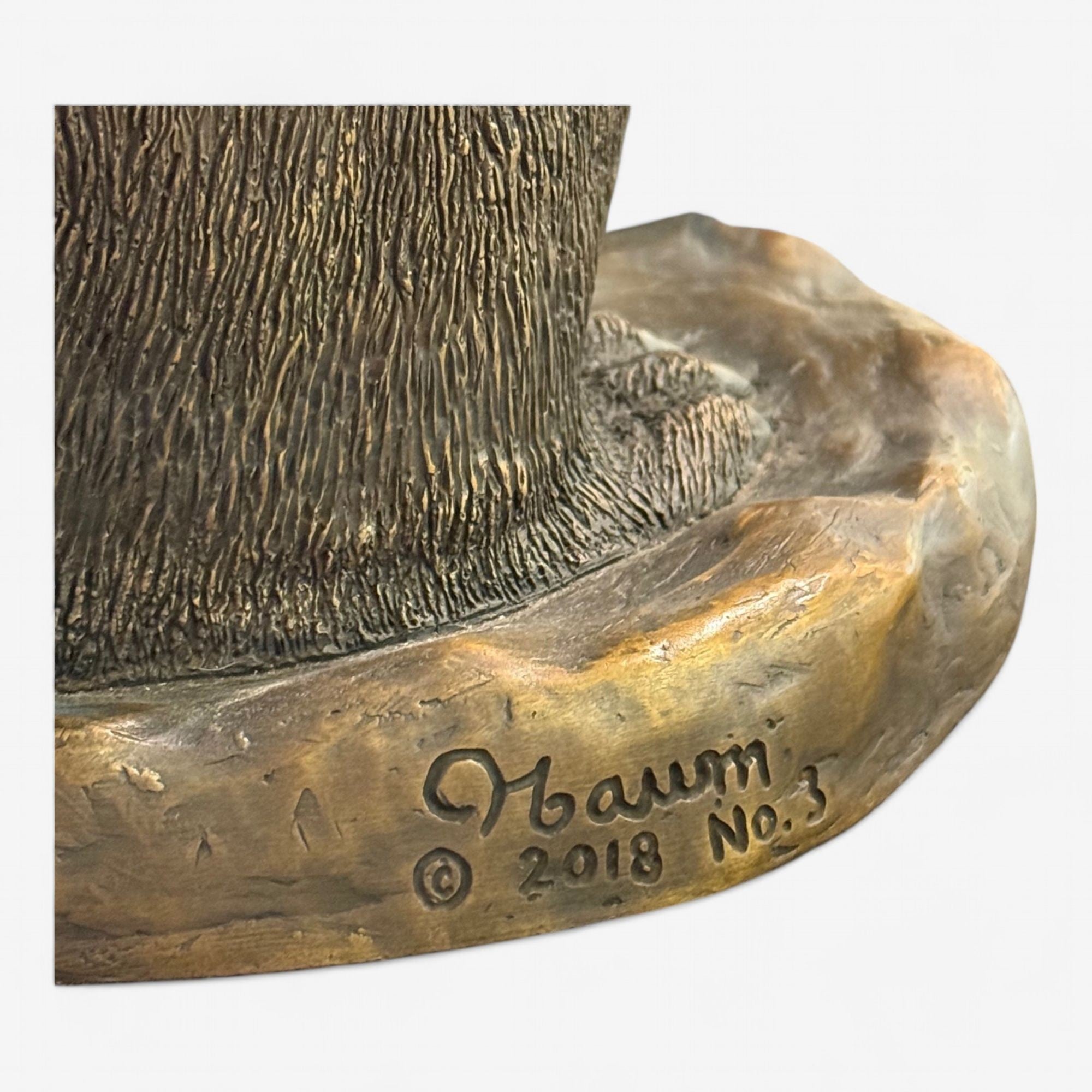 Modern American Bear Sculpture, Hot Cast Bronze, American, 21st C.