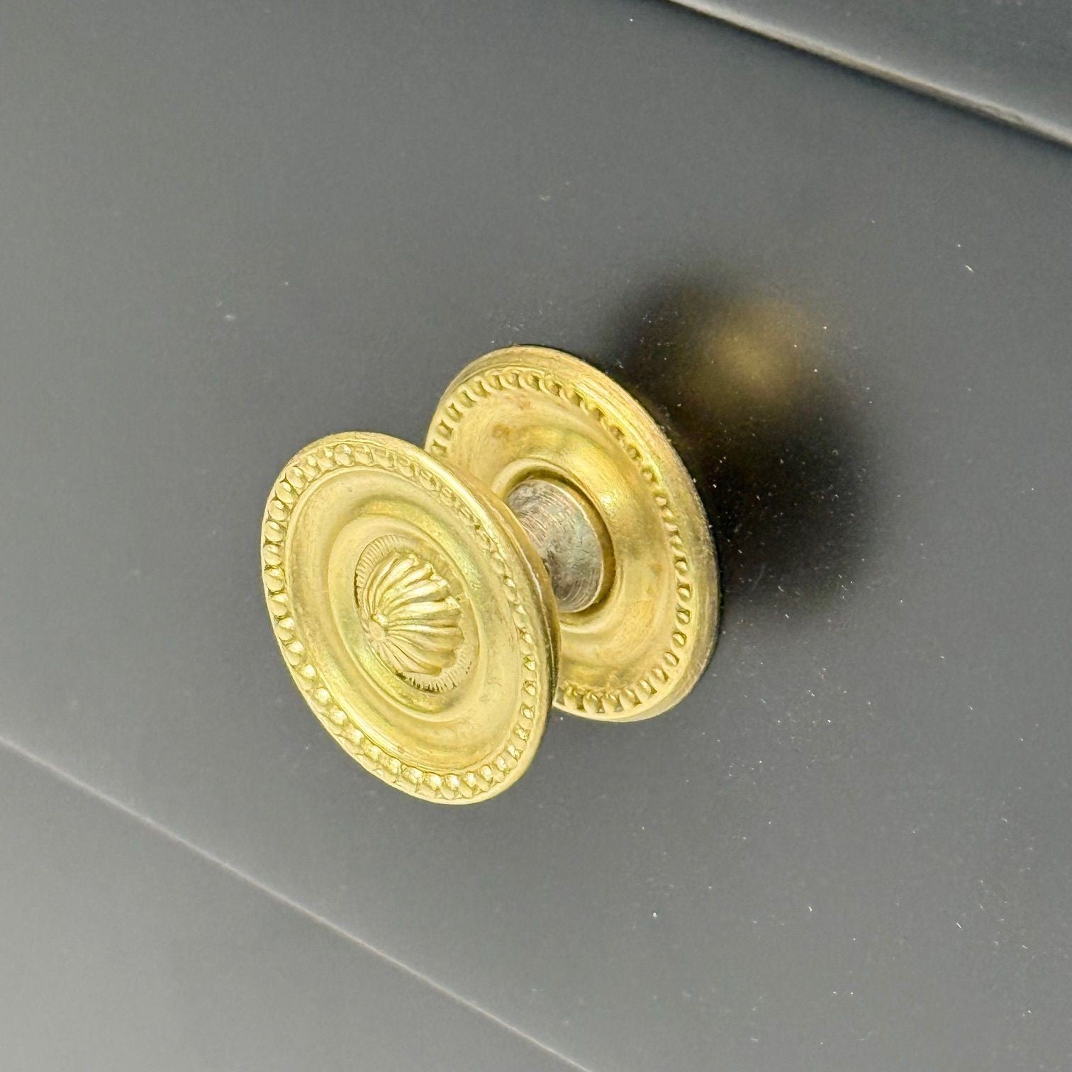 Charak, Hollywood Regency Style, Dresser, Black Painted Wood, Brass, USA, 1962