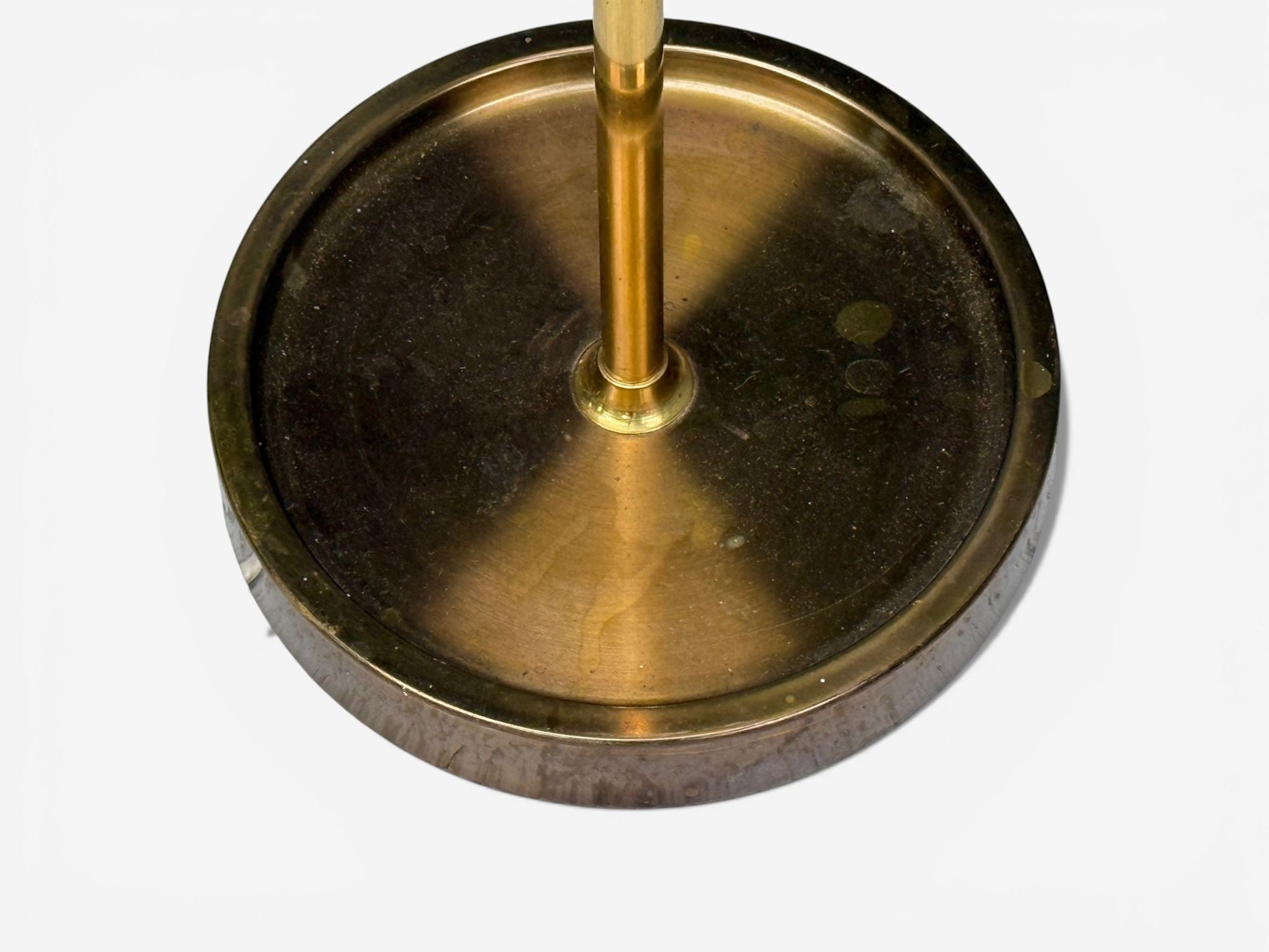 Falkenbergs Belysning, Floor Lamp, Brass, Rattan, Sweden, 1950s