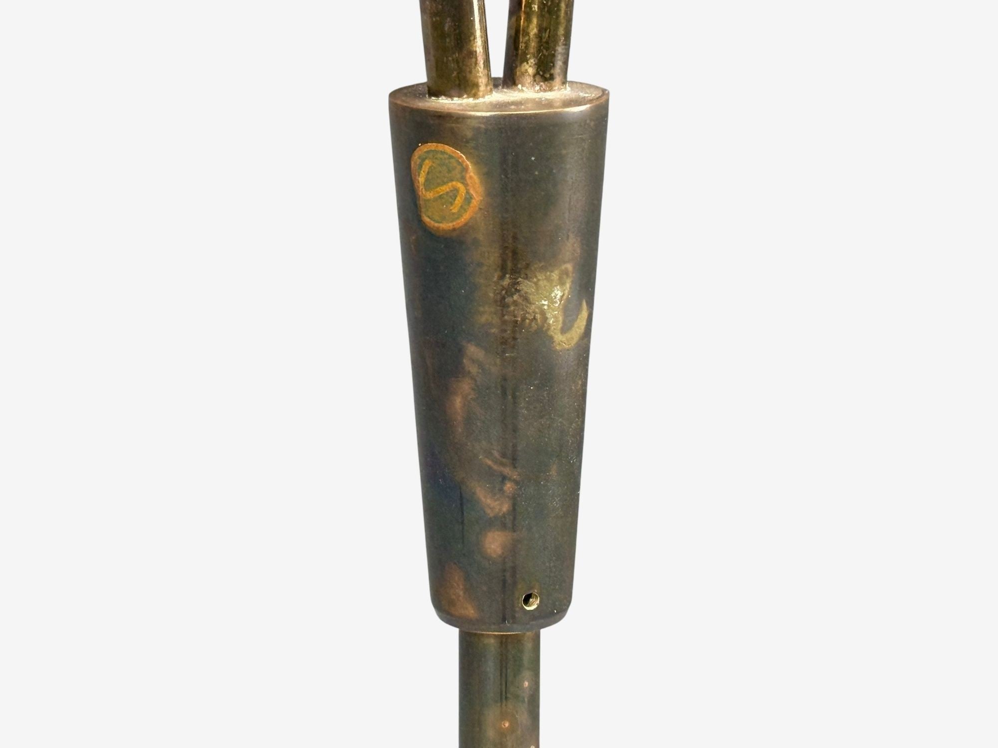 Nybro Armaturfabrik, Floor Lamp, Wood, Metal, Fabric, Sweden, 1940s