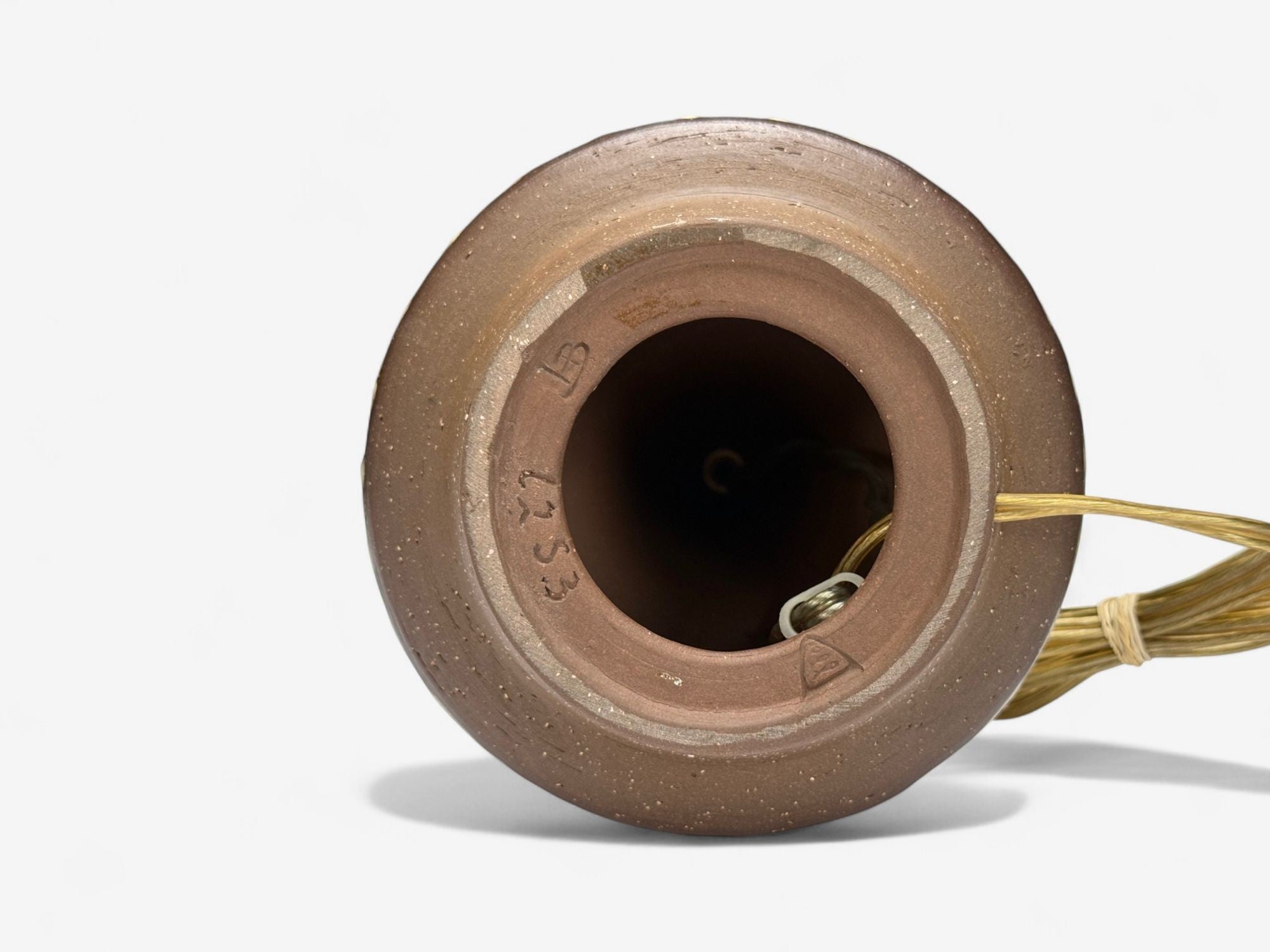 Michael Andersen & Søn, Brown Stoneware, Table Lamp, Denmark, 1960s