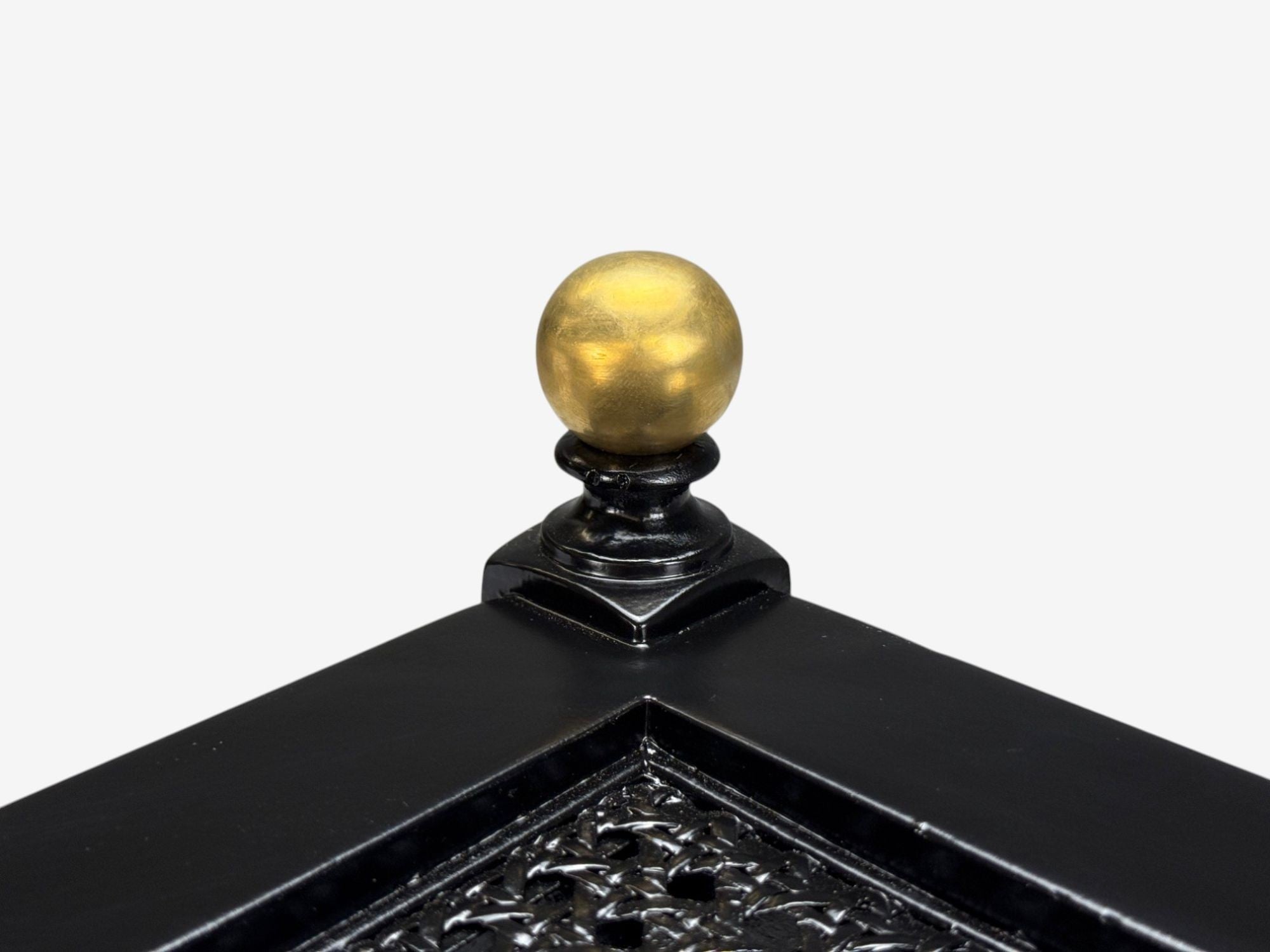 Federal Style, Painted Wood, Cane, Ebonized Bar Cart, USA, 1970s