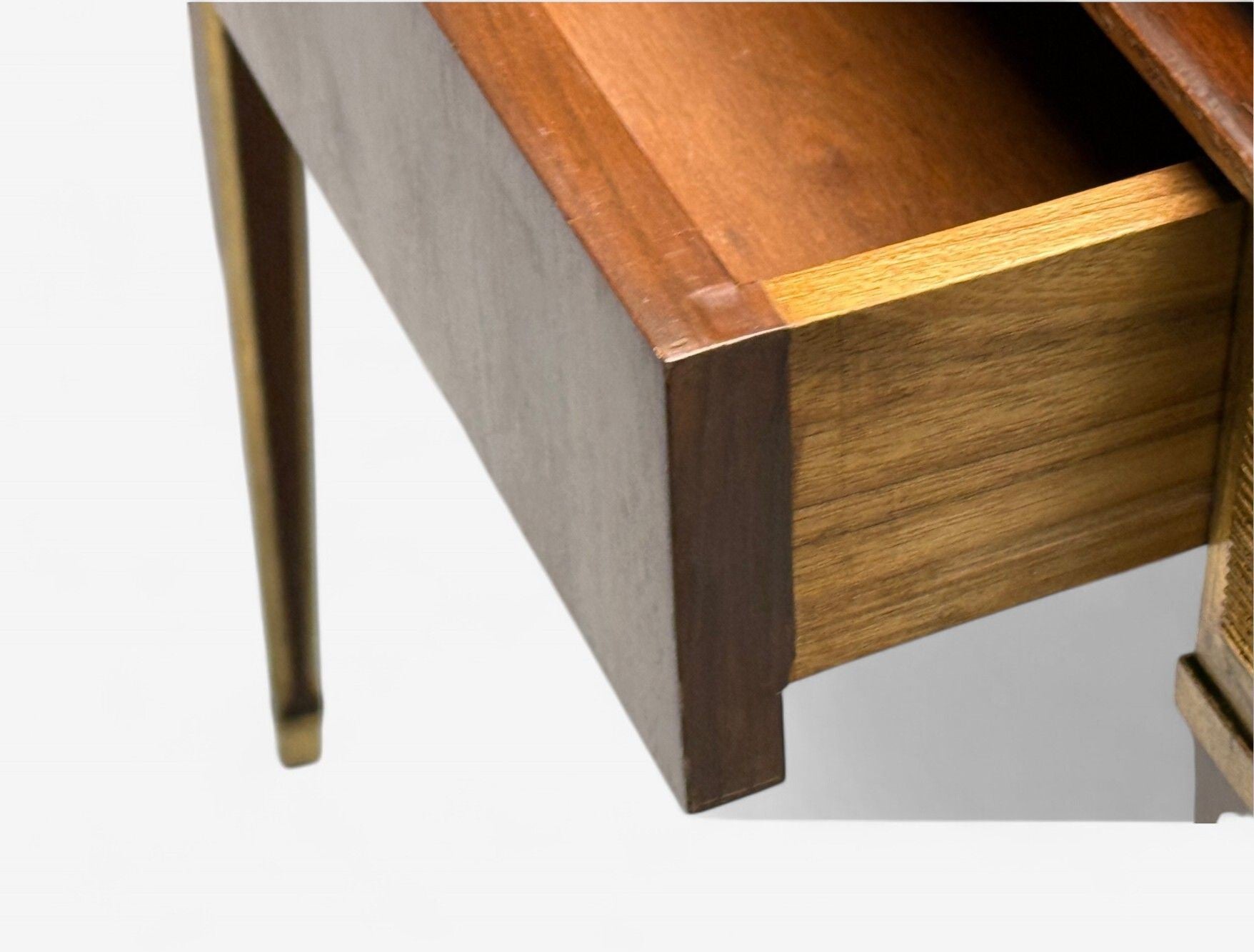 Maison Jansen, Hollywood Regency, Vanity Mirror, Mahogany, Glass, France, 1940s