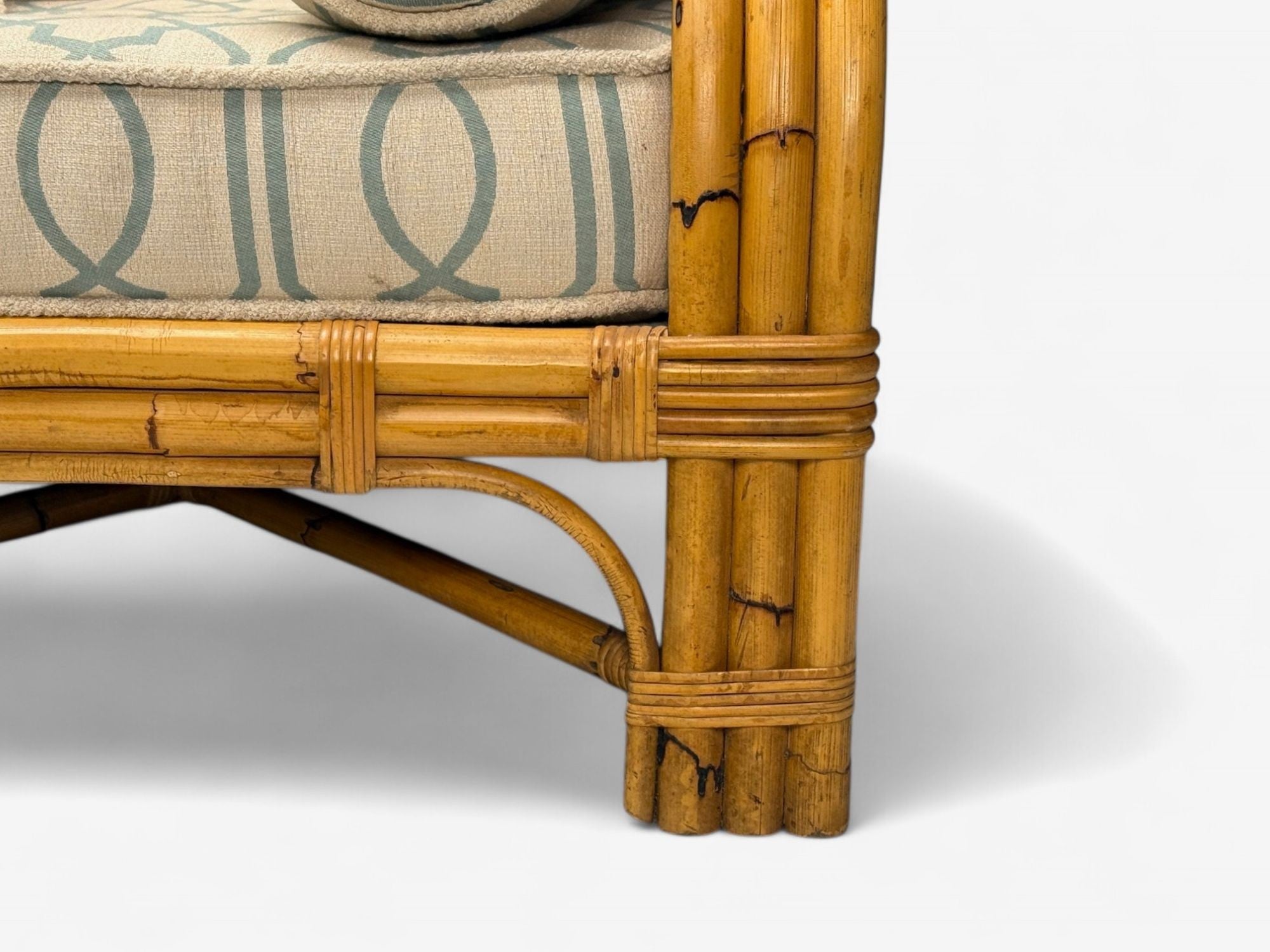 Bielecky Brothers, Modern Two Seater Sofa, Settee, Cane, Bamboo, USA, 21st C.