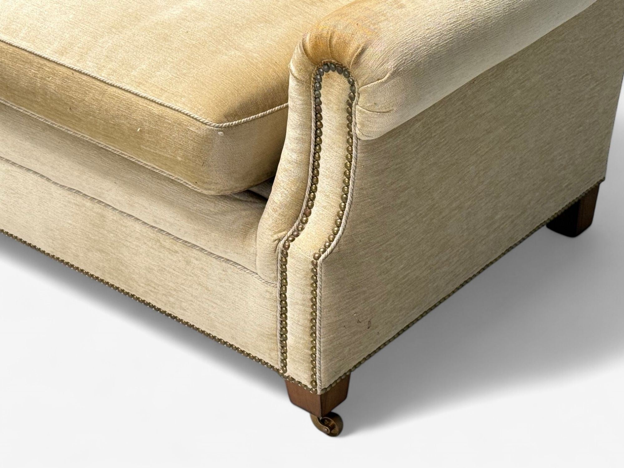 O’Henry House, Large Traditional Sofa and Ottoman, Velvet, USA, 2000s