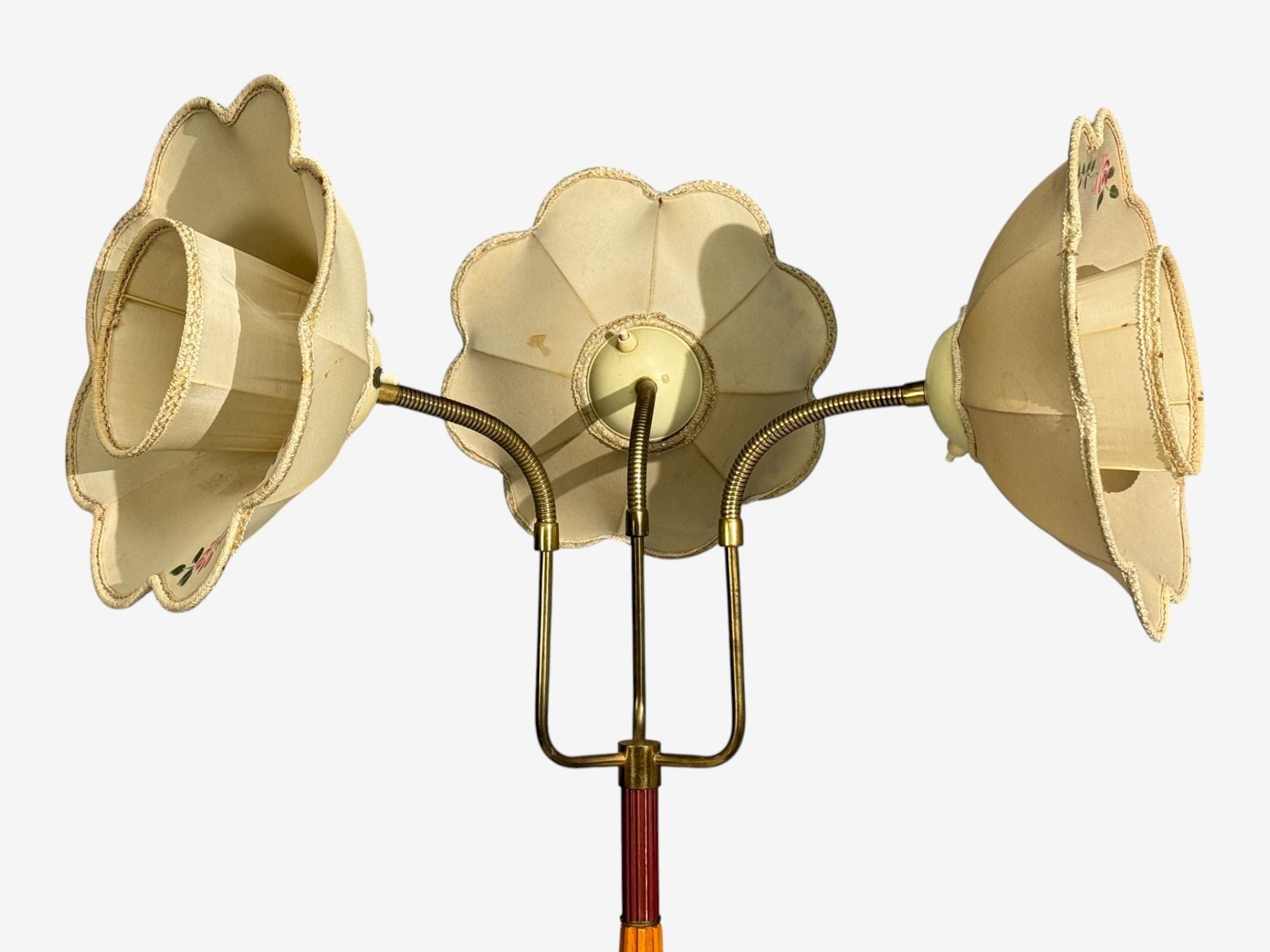 Swedish Modern, Adjustable Floor Lamp, Wood, Metal, Sweden, 1950s