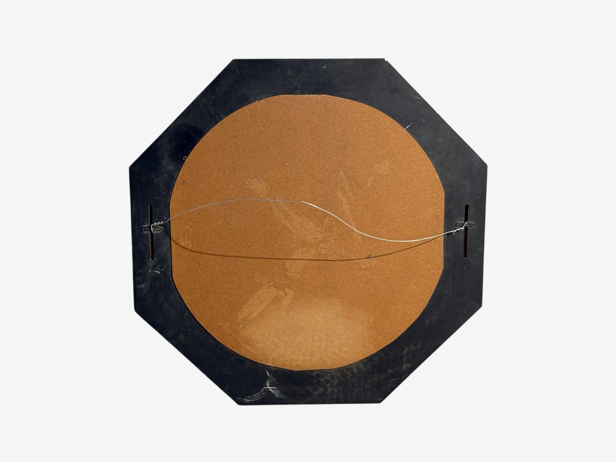 Mid-Century Modern, Octagonal Wall Mirror, Faux Marble Finish, USA, 1980s
