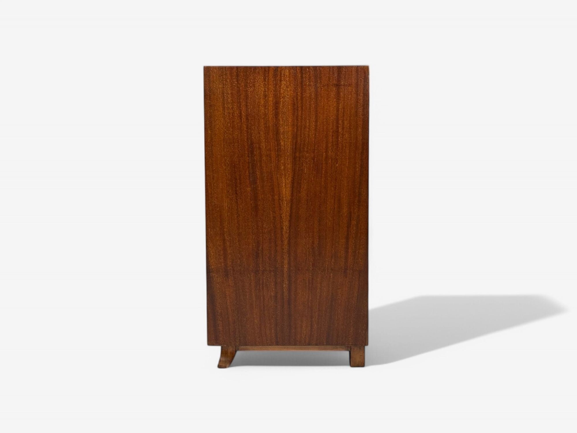 Gilbert Rohde, Mid-Century Modern, Dressers, Leather, Stained Wood, 1940s
