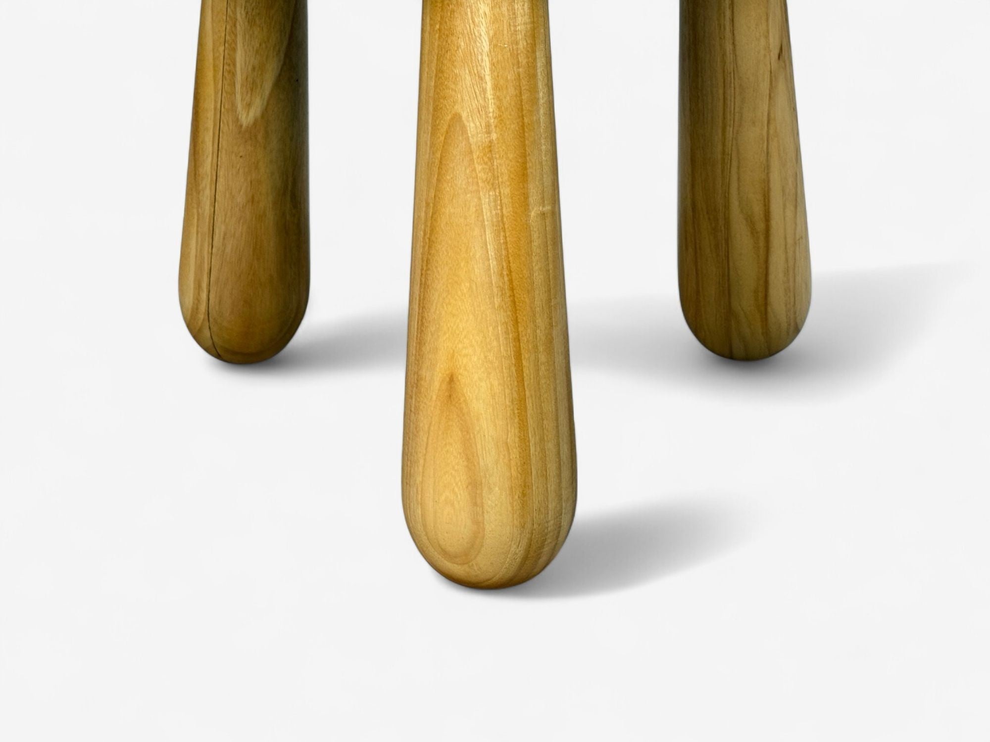 Danish Modern Style, Brown Sheepskin, Maple, Shearling Footstools, 21st c.