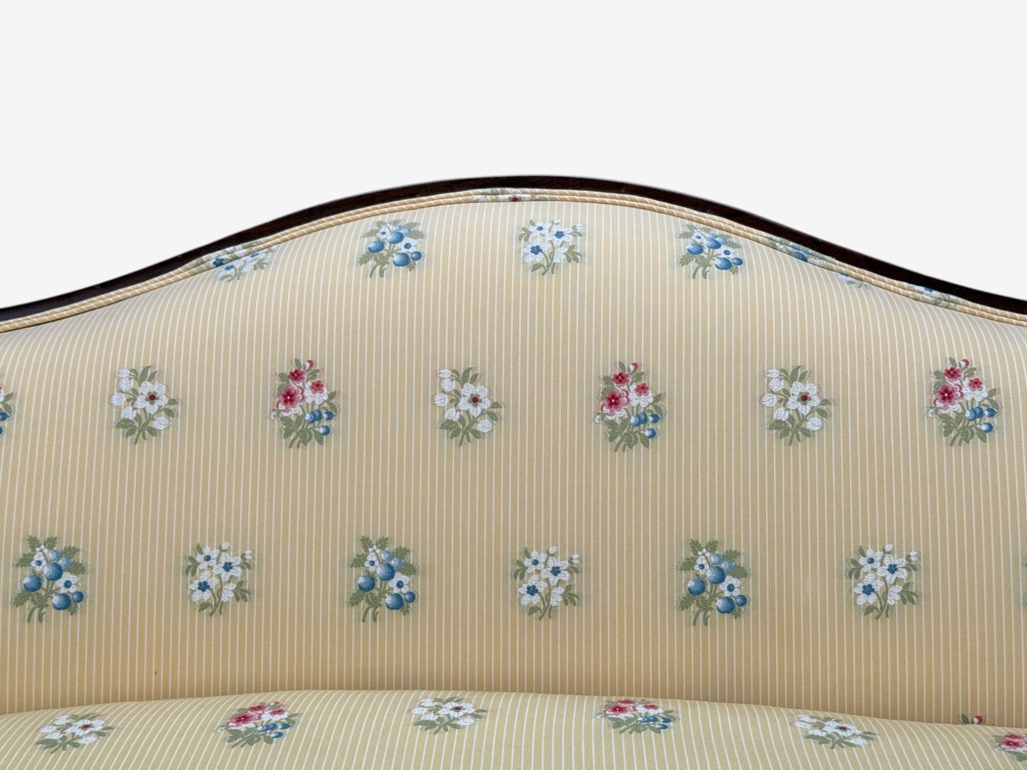 Hepplewhite Style, Mahogany, Scalamandre Upholstery, Loveseat, 1930s