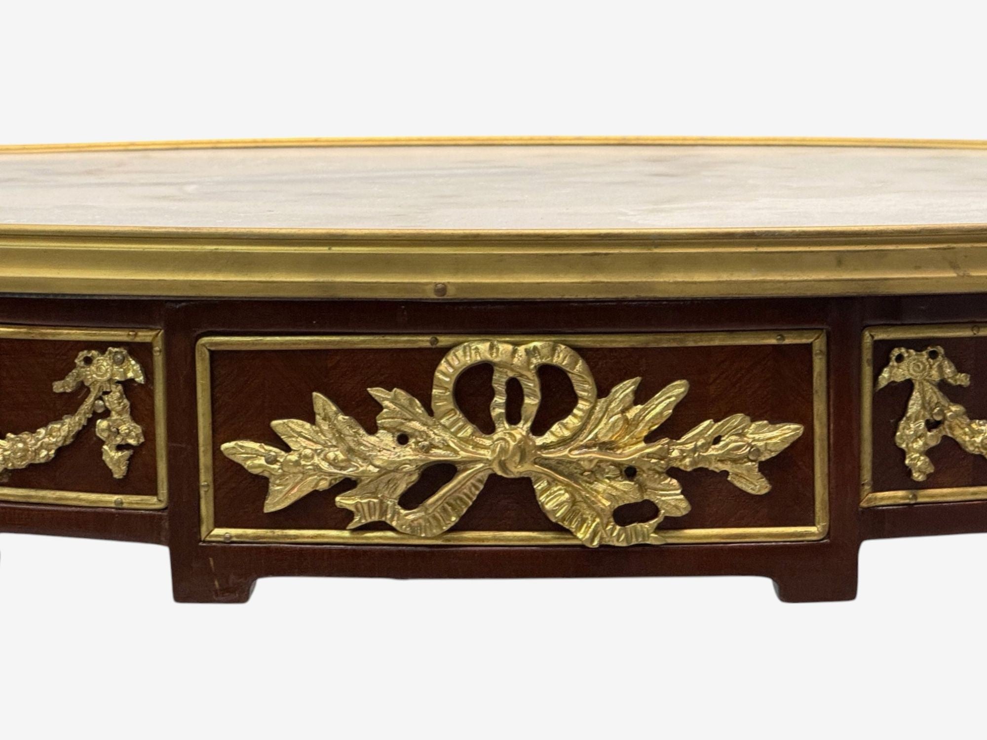 Louis XVI Style, Mahogany, Dore Bronze, Marble, Side Tables, Europe, 1970s