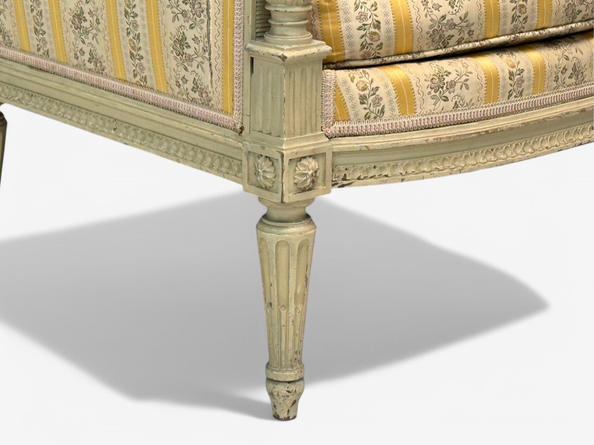 Maison Jansen attr, Louis XVI Style, Painted Wood, Lounge Chairs, France, 1920s