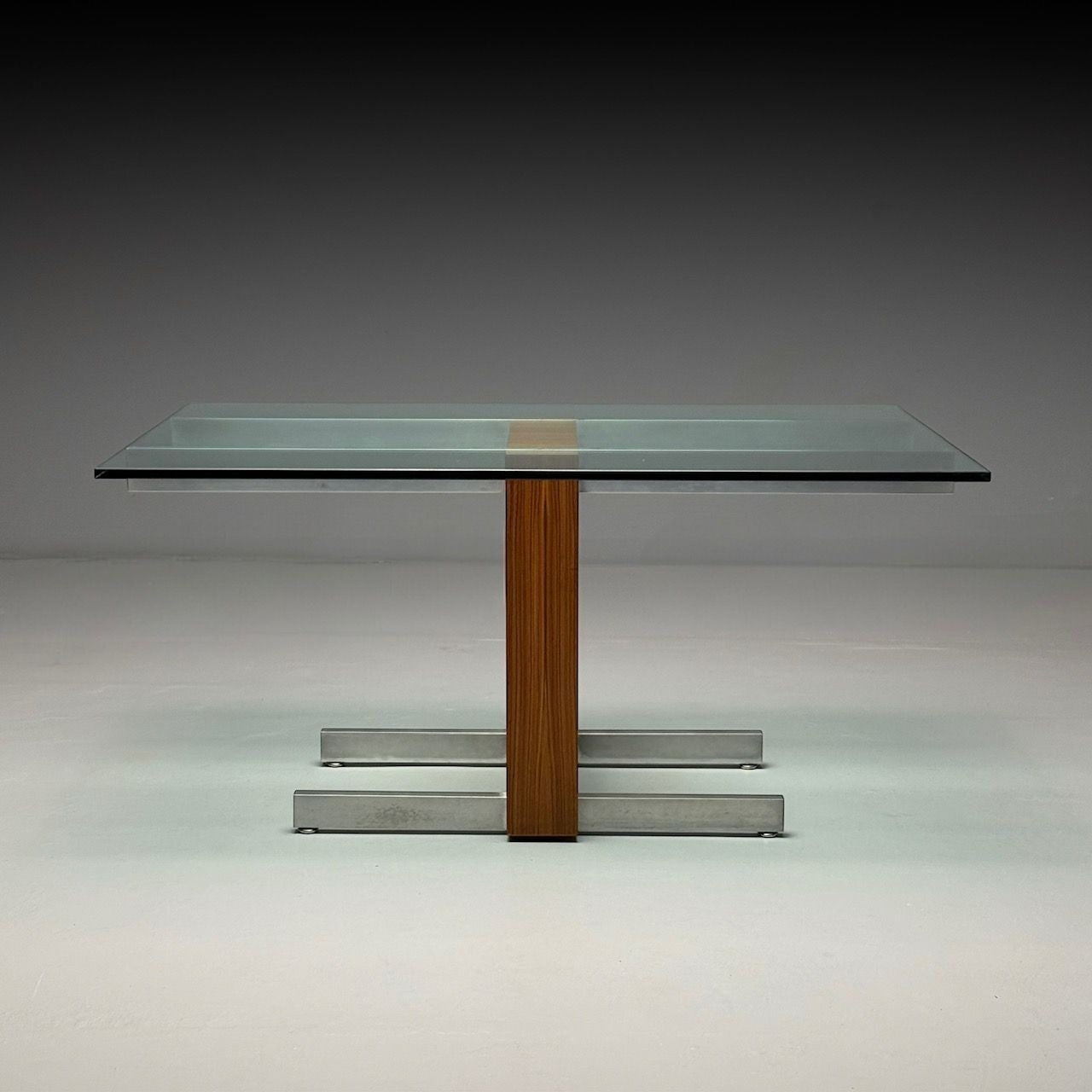 Vladimir Kagan, Mid-Century Modern, Dining Table, Zebrawood, Glass, USA, 1967