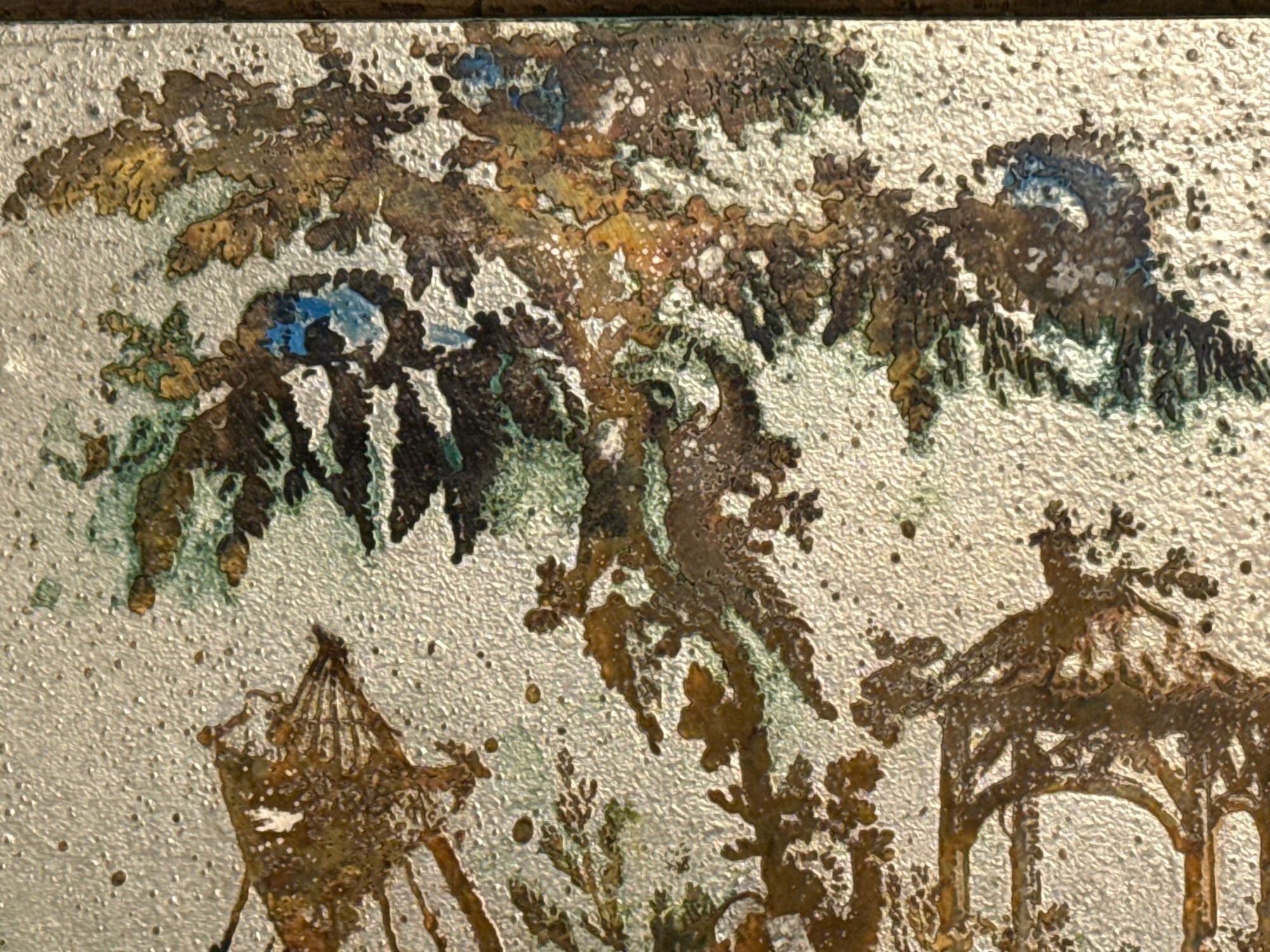 Philip & Kelvin LaVerne, Bronze, Chinois Wall Plaque, USA, 1960s