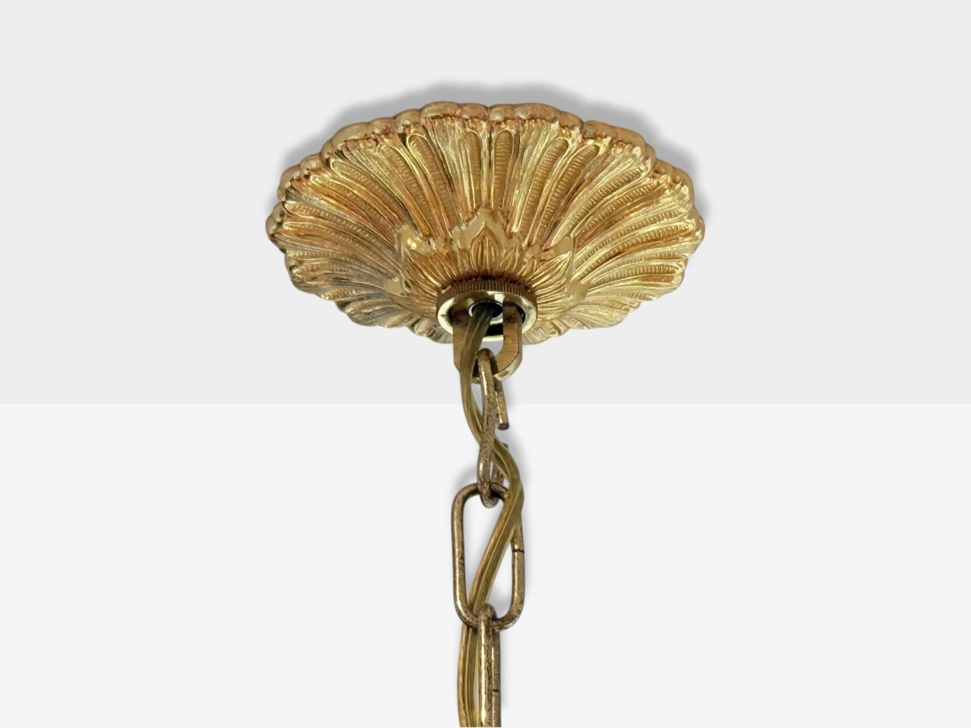 Russian Neoclassical, Bronze, Crystal, Chandelier, Italy, 1950s