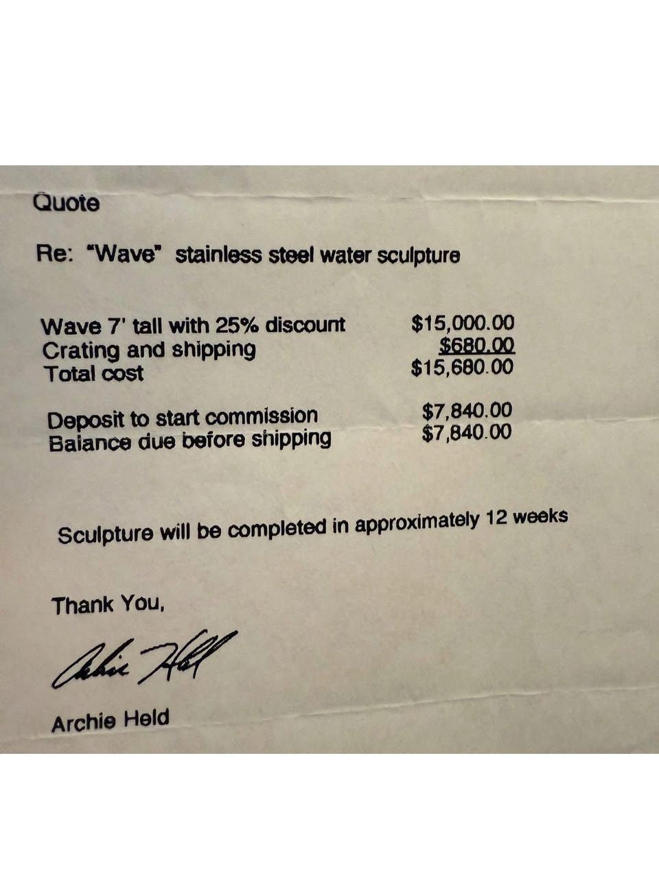 Archie Held, Contemporary, Stainless Steel, Monumental Water Sculpture, USA 2000