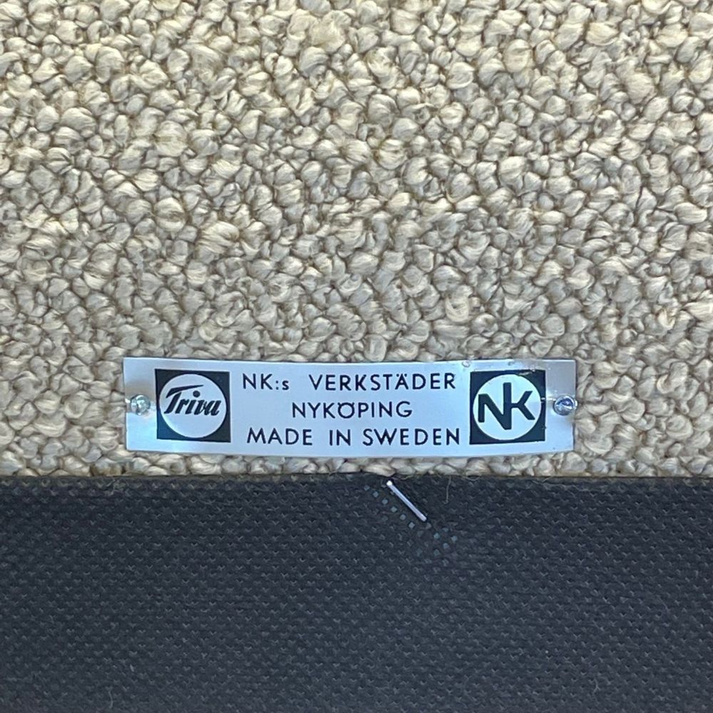 Mid-Century Modern Z Sofa / Settee by Bengt Ruda, Boucle, Swedish, 1960's