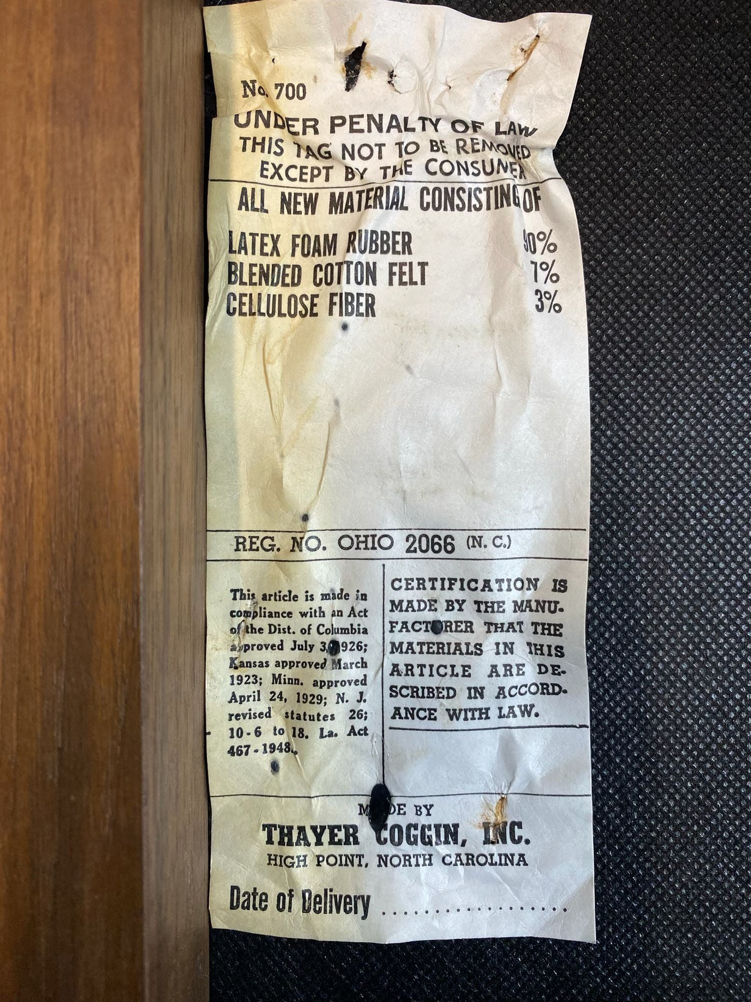 Thayer Coggin, Danish Modern Style, Tufted Black Leather, Lounge Chairs, 21st C.