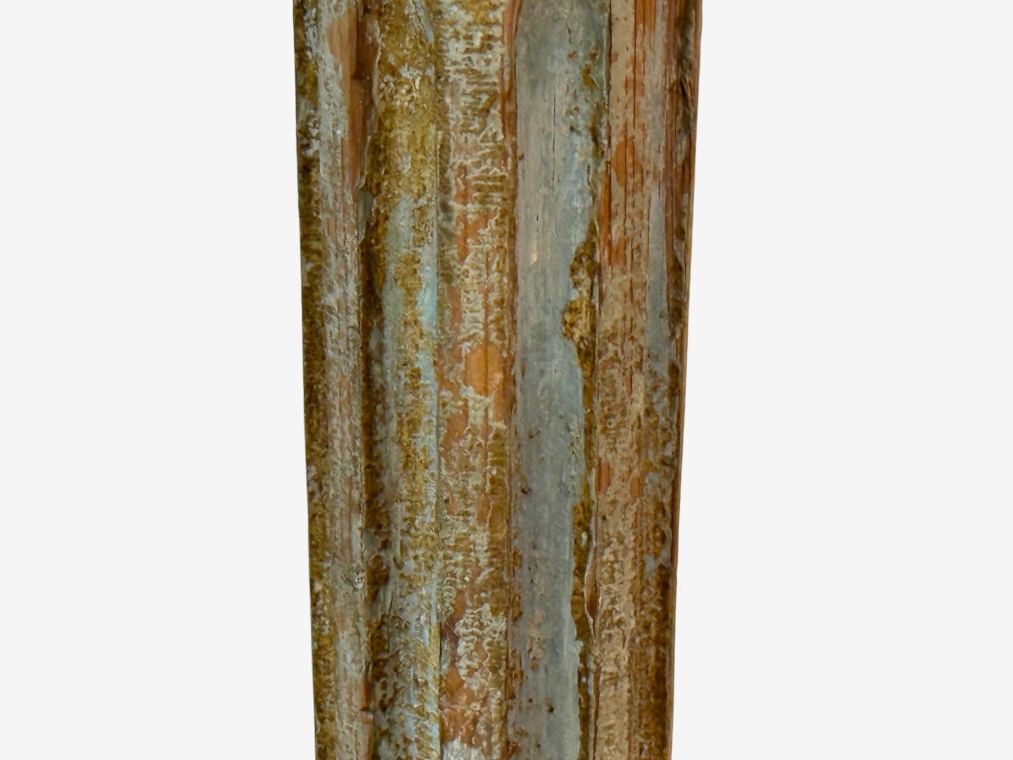 Gustavian, Louis XI, Painted Wood, Marble, Demilune Console Table, France, 1780