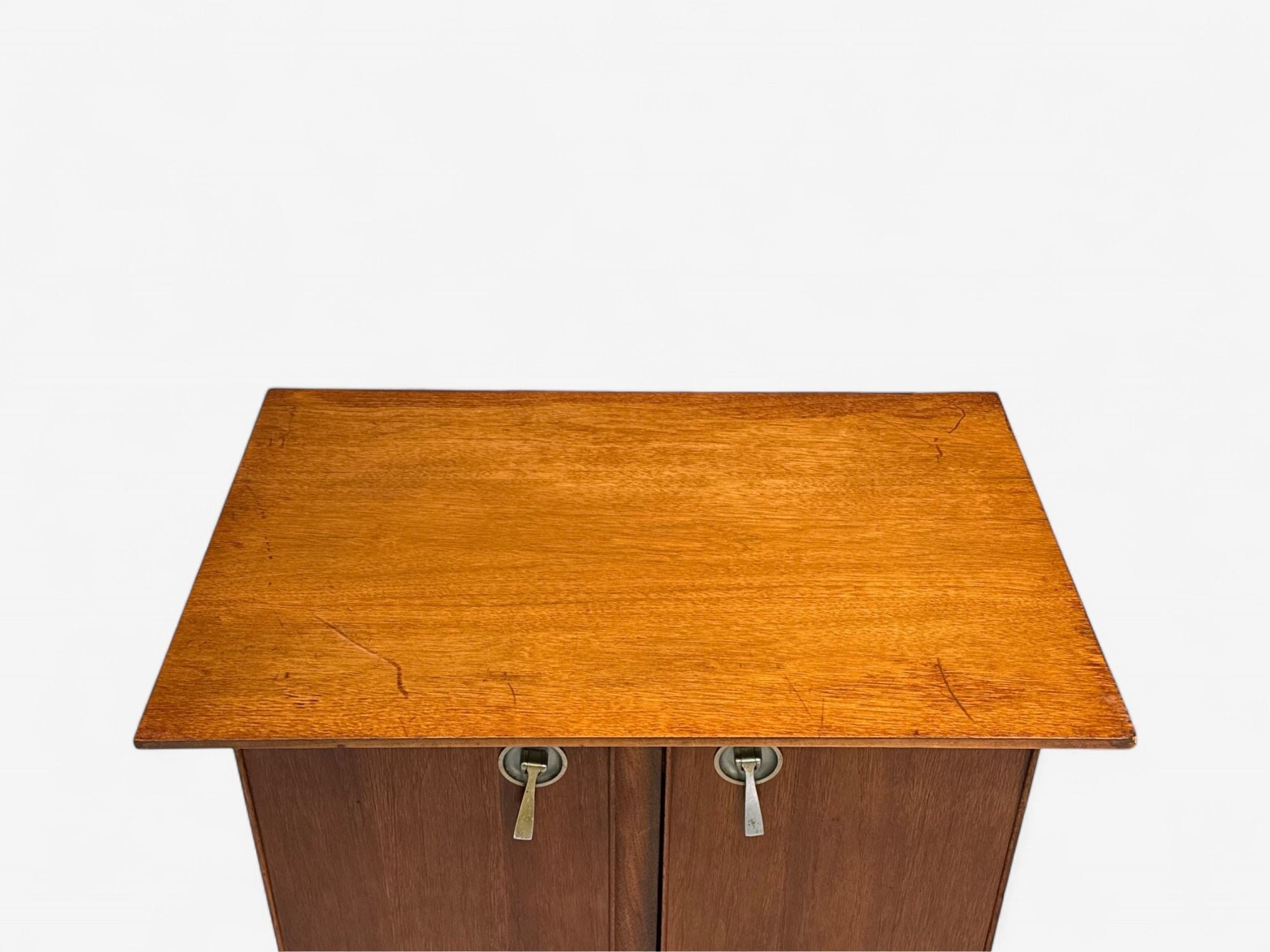 Maddox, Mid-Century Modern, Walnut, Stainless Steel, Nightstands, USA, 1960s