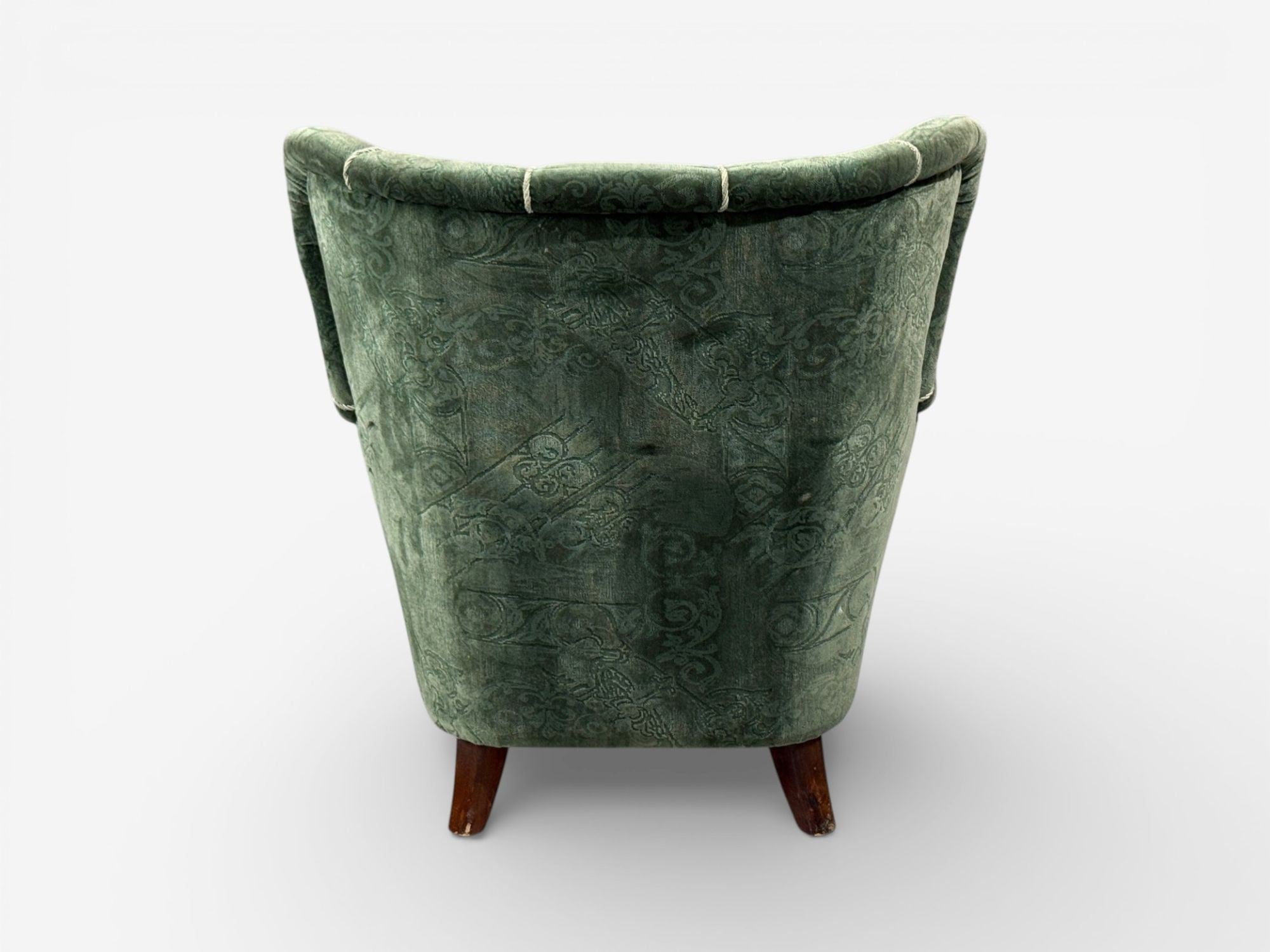 Ilmari Lappalainen, Lounge Chairs, Beech, Green Fabric, Finland, 1950s