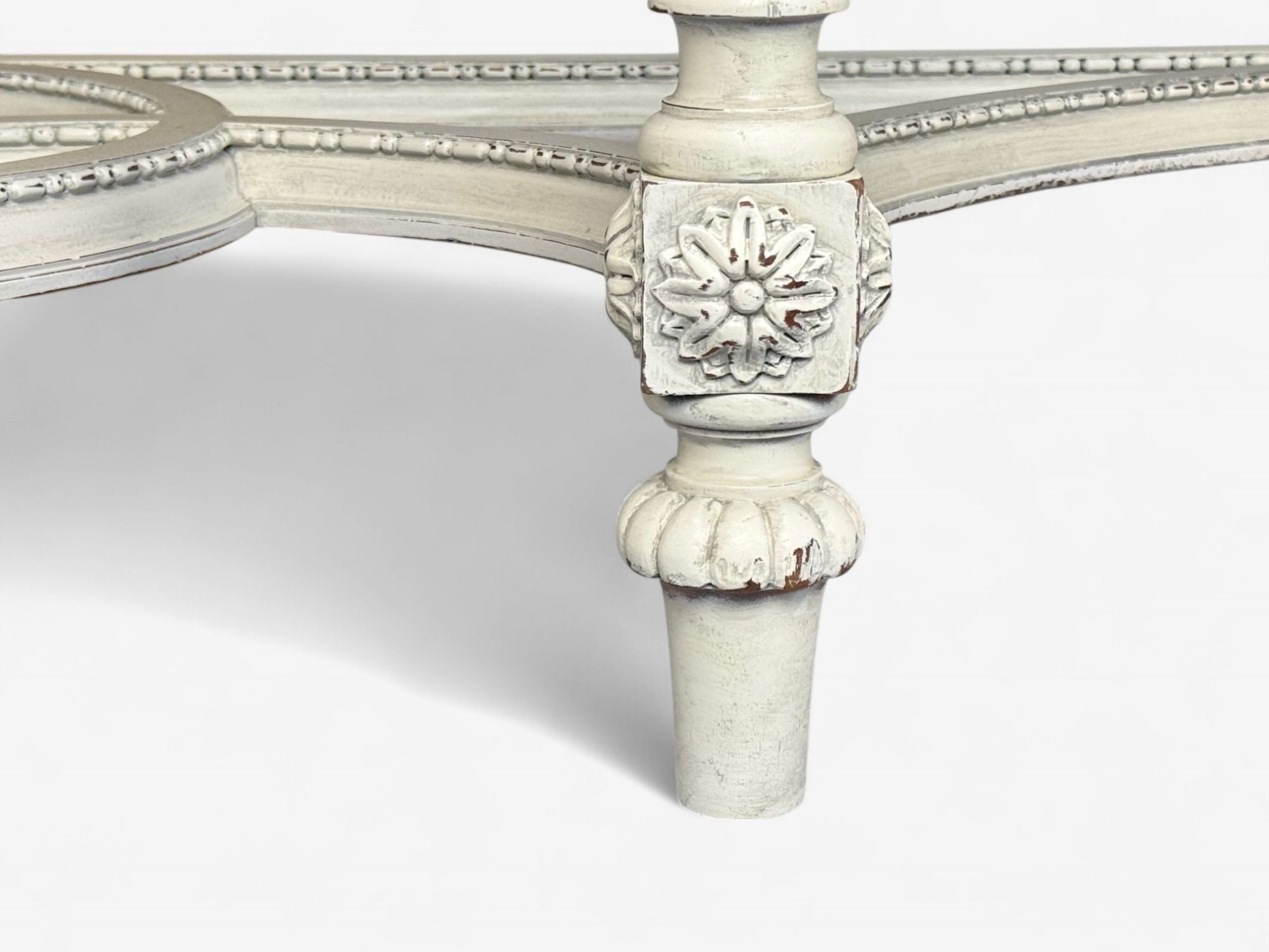Gustavian Louis XVI Style, White Painted Console Table, France, Marble, 1910