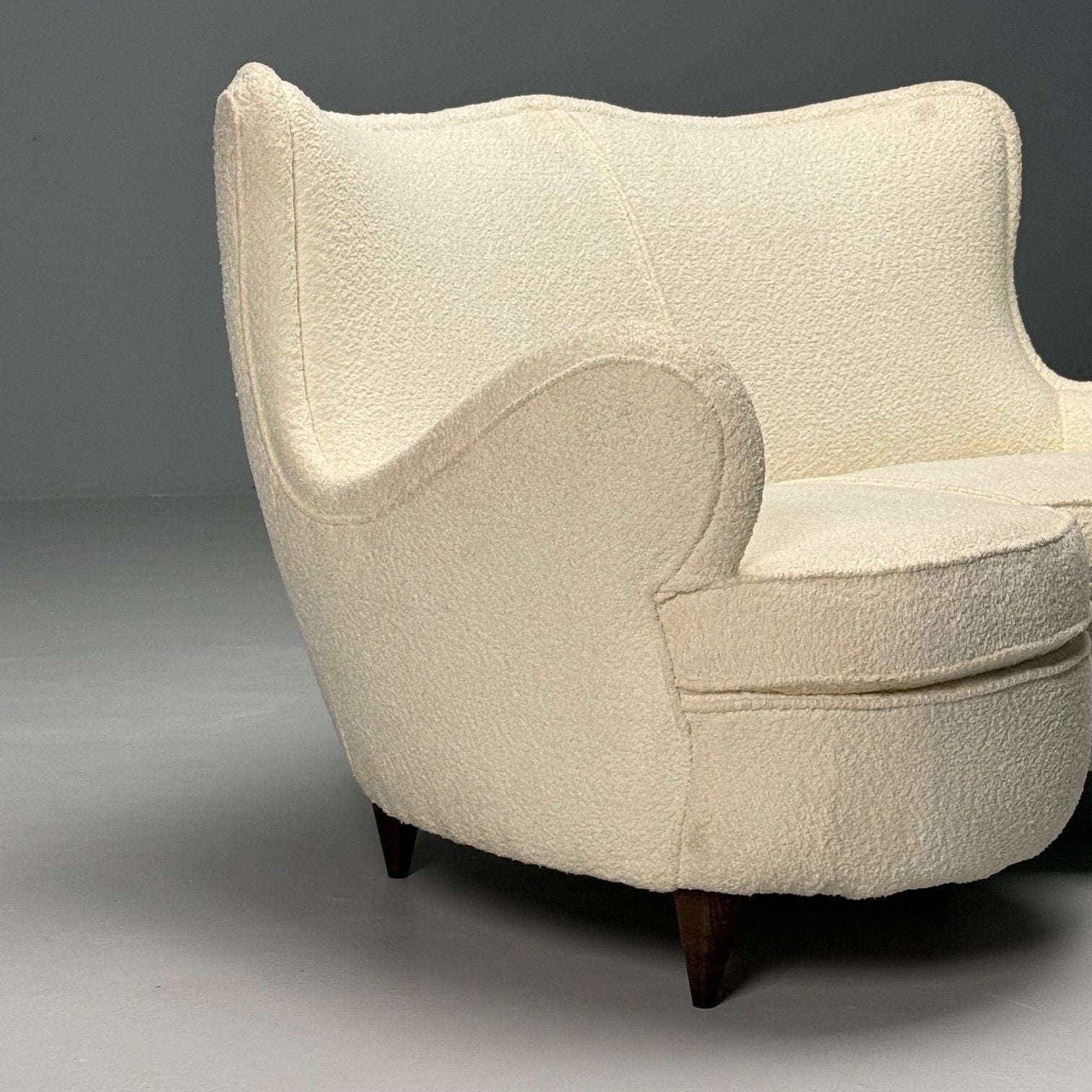 Osvaldo Borsani Attribution, Heart Sofa, Italian Mid-Century Modern, 1950s