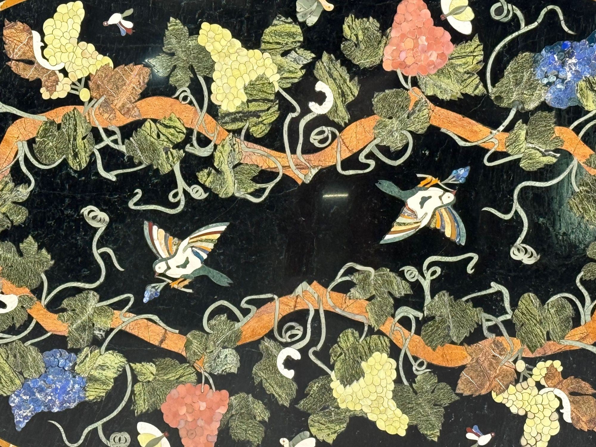 Pietra Dura, Inlaid Marble, Italian Center Table Top, Italy, 1920s