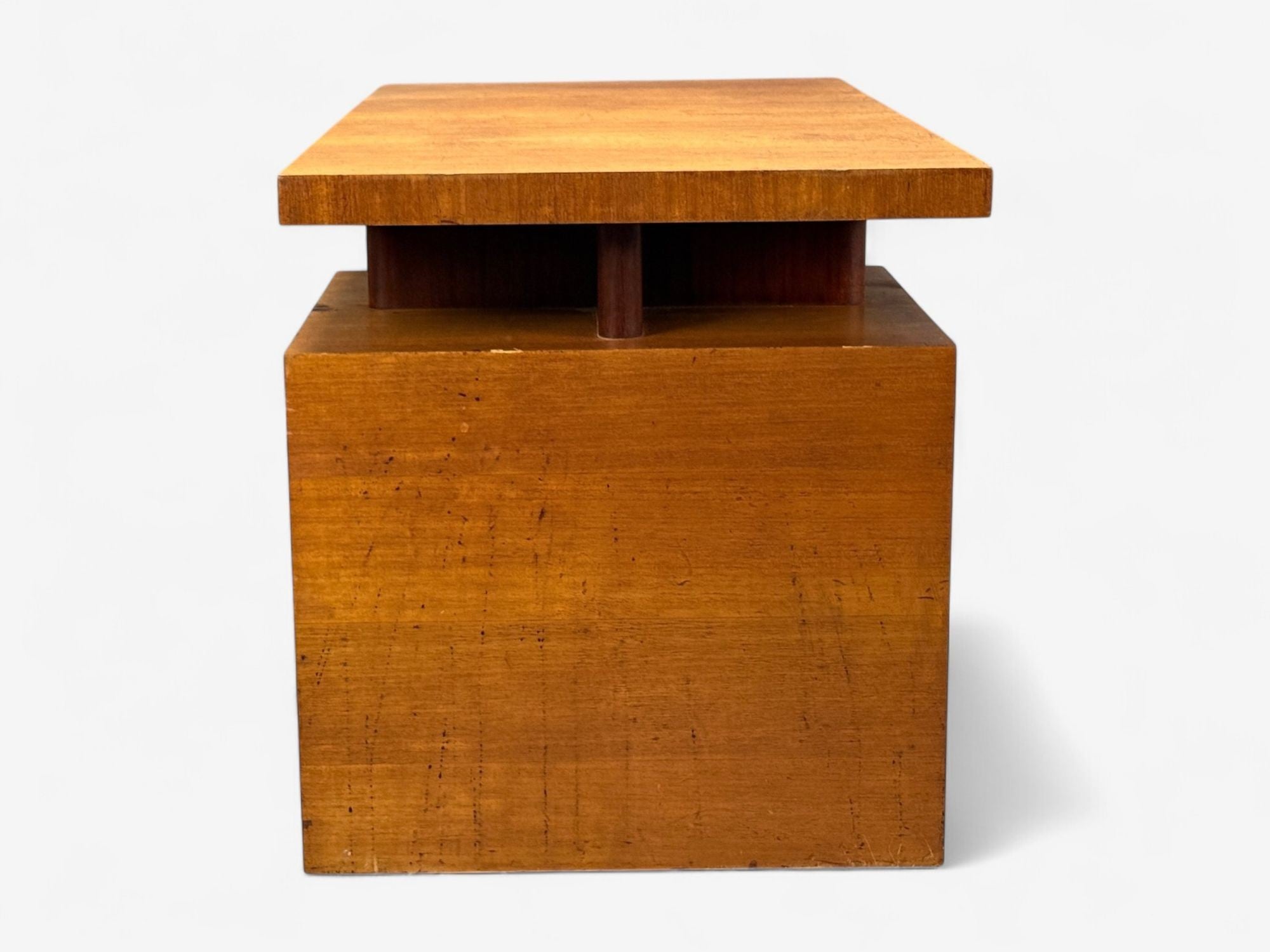 Andrew Szoeke, Satinwood, Oak, Writing Desk and Chair, USA, 1950s