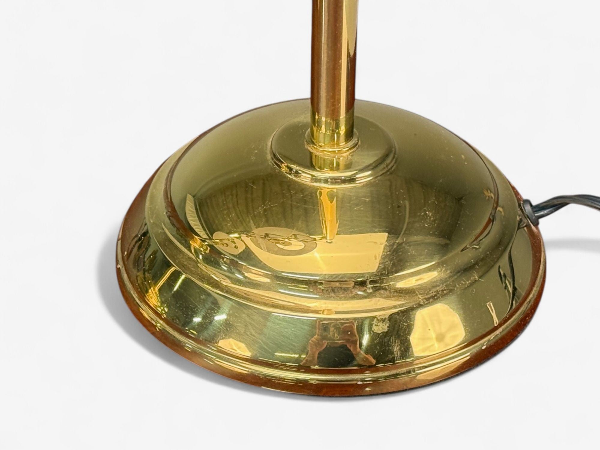 American Modern, Polished Brass, Adjustable Table Lamps, USA, 1980s