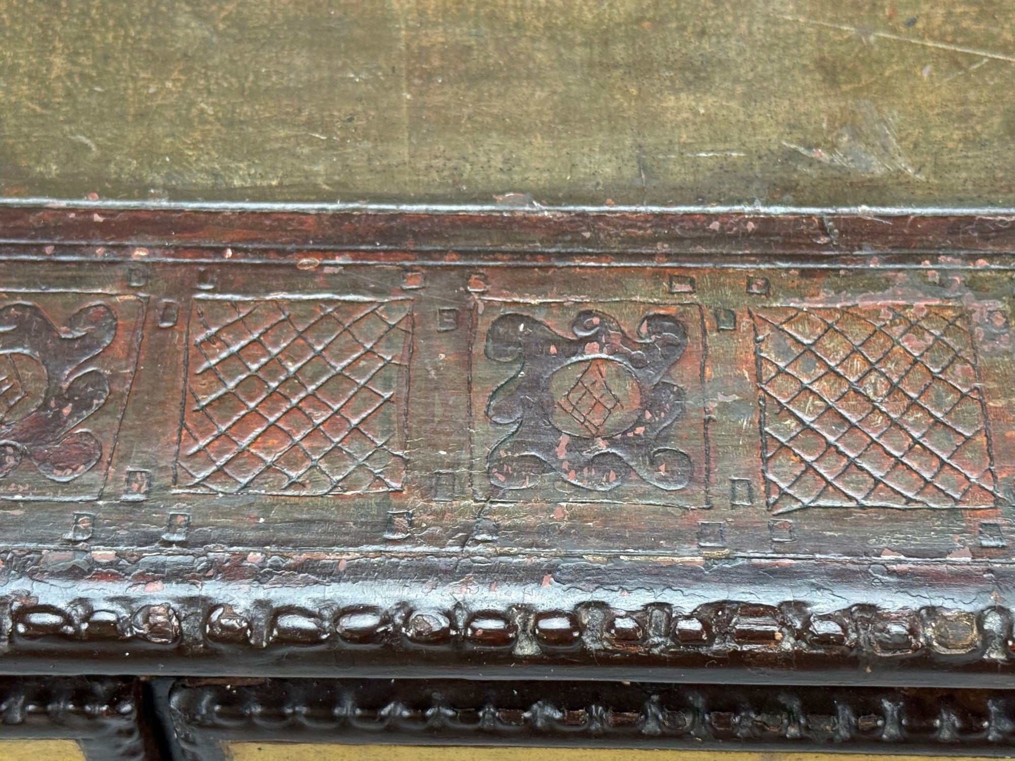 Max Kuehne, Silver Leaf, Painted Wood, Rare Commode, USA, 1950s