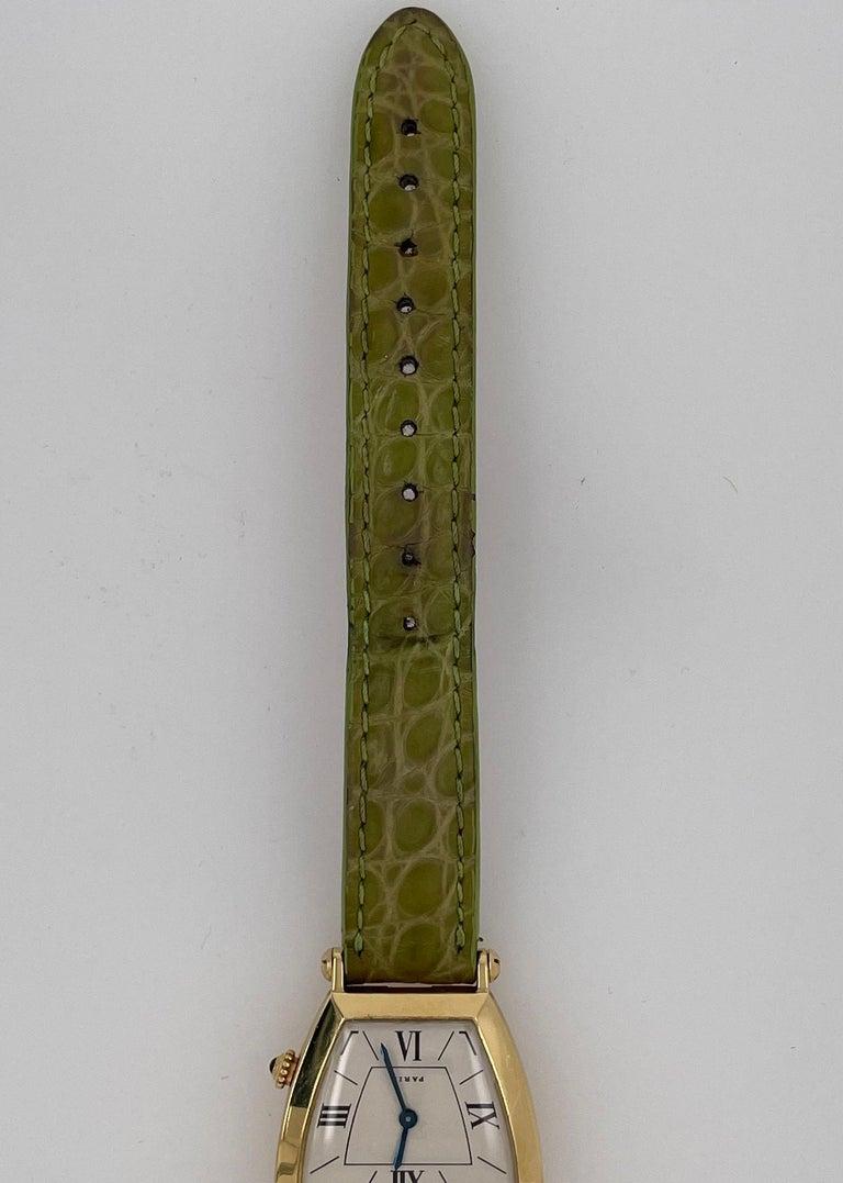 Cartier Tonneau Duel Time Ladies Wristwatch, 18Kt, Vintage