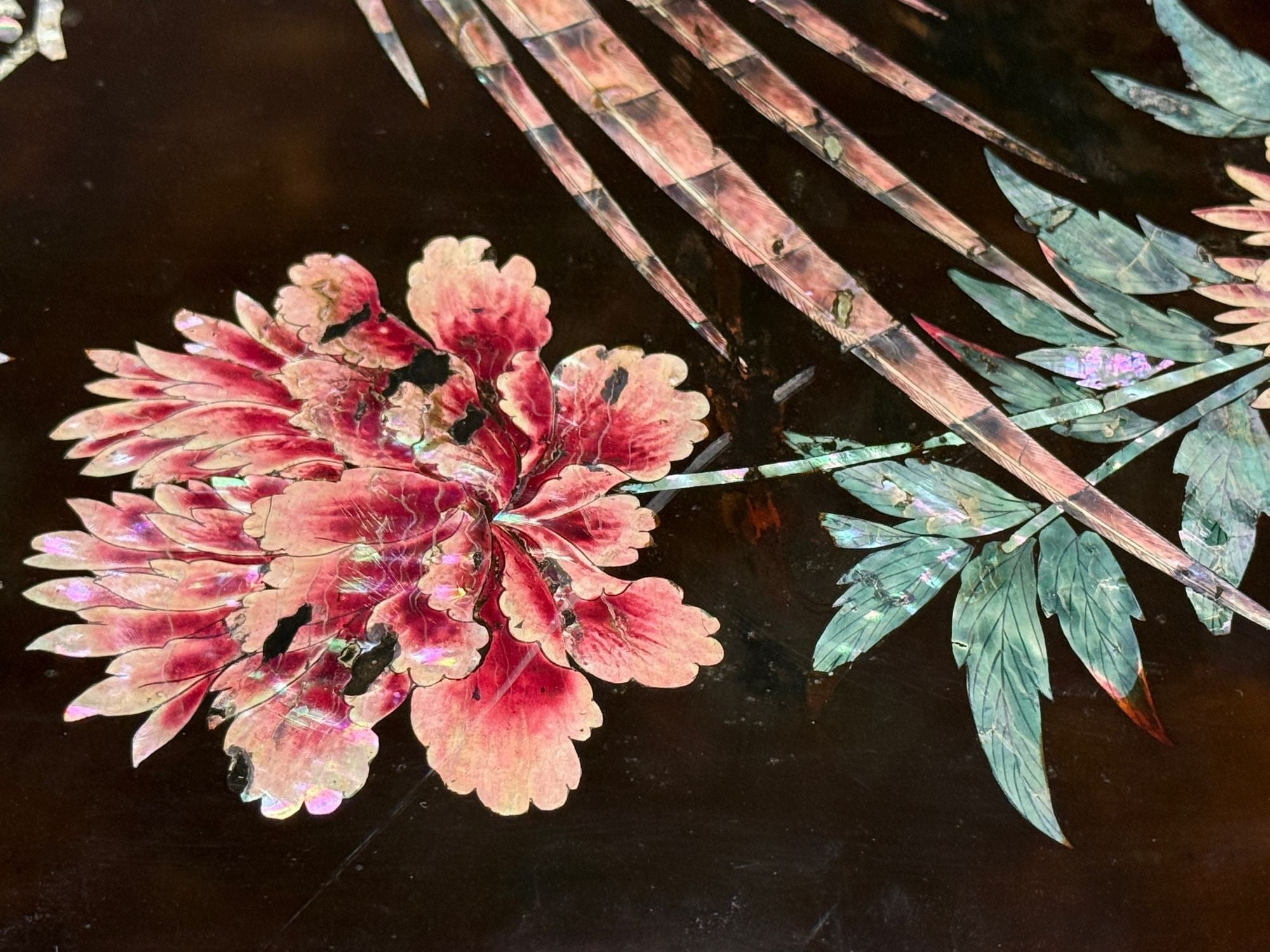 Chinese Export, Ebonized Wood, Mother-of-Pearl, Center Table, China, 1900