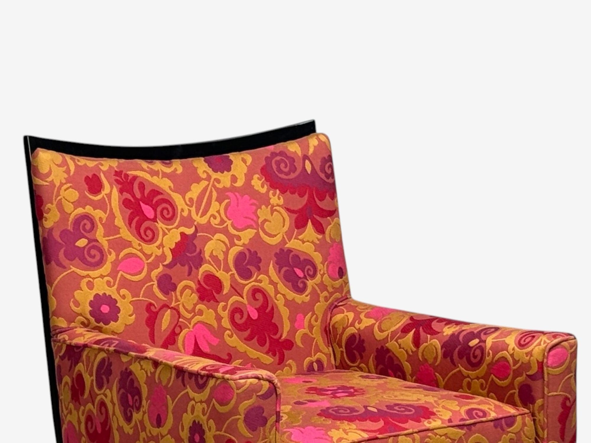 Paul McCobb, Ebonized Wood, Fabric, Lounge Chairs, USA, 1950s