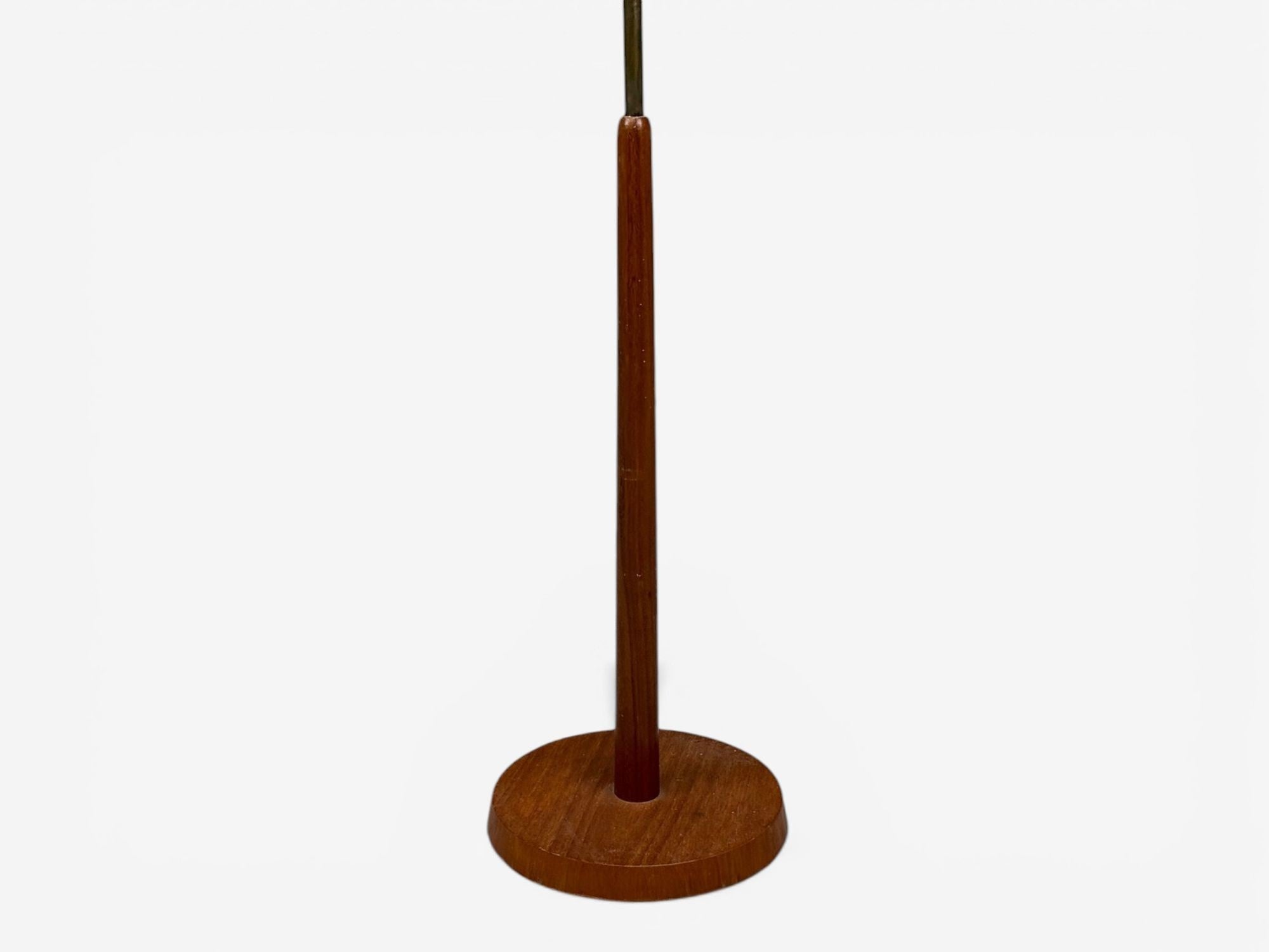 Nybro Armaturfabrik, Floor Lamp, Wood, Metal, Fabric, Sweden, 1940s