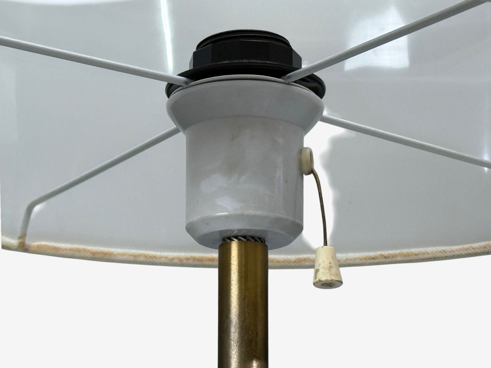 Luxus Vittsjö, Floor Lamps, Patinated Brass, Sweden, 1960s