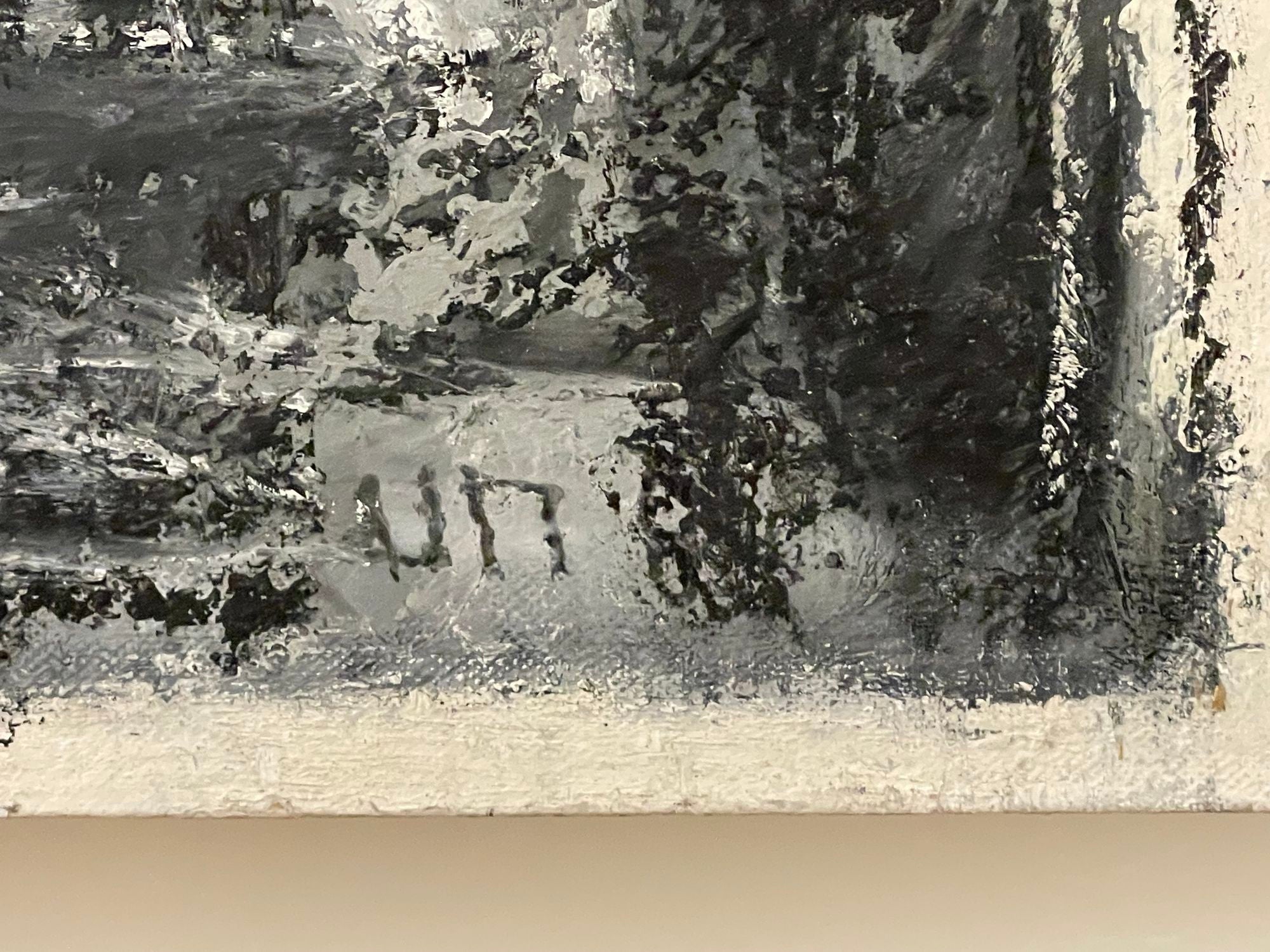 Three Ursula Meyer Mixed Media Works, Signed, Dated, Charcoal, Paint